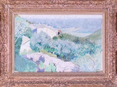 A pair of French Post Impressionist oil paintings of provencale farmhouses 