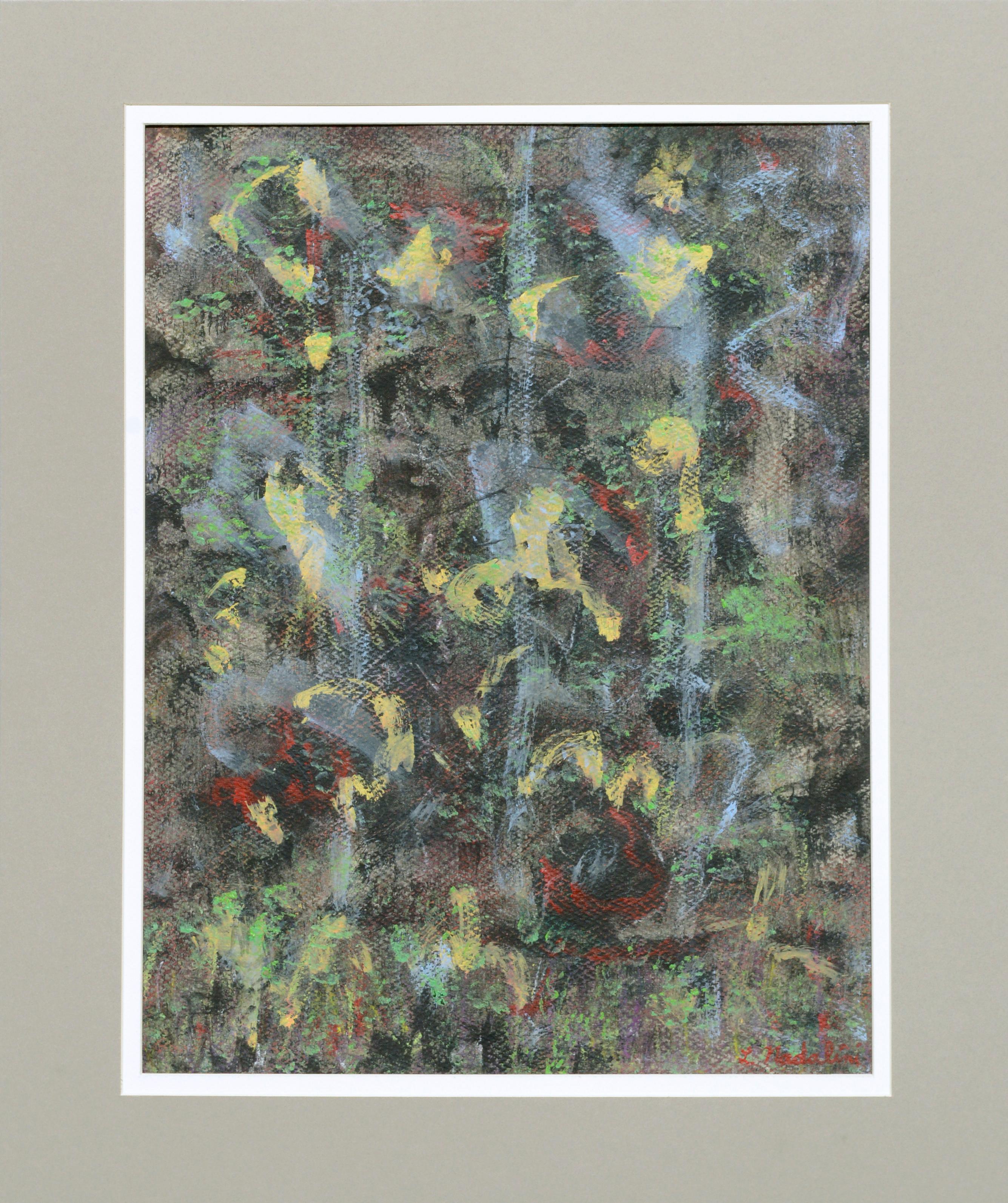 Composition expressionniste abstraite avec couleurs primaires, Berkeley, Californie, 1970
