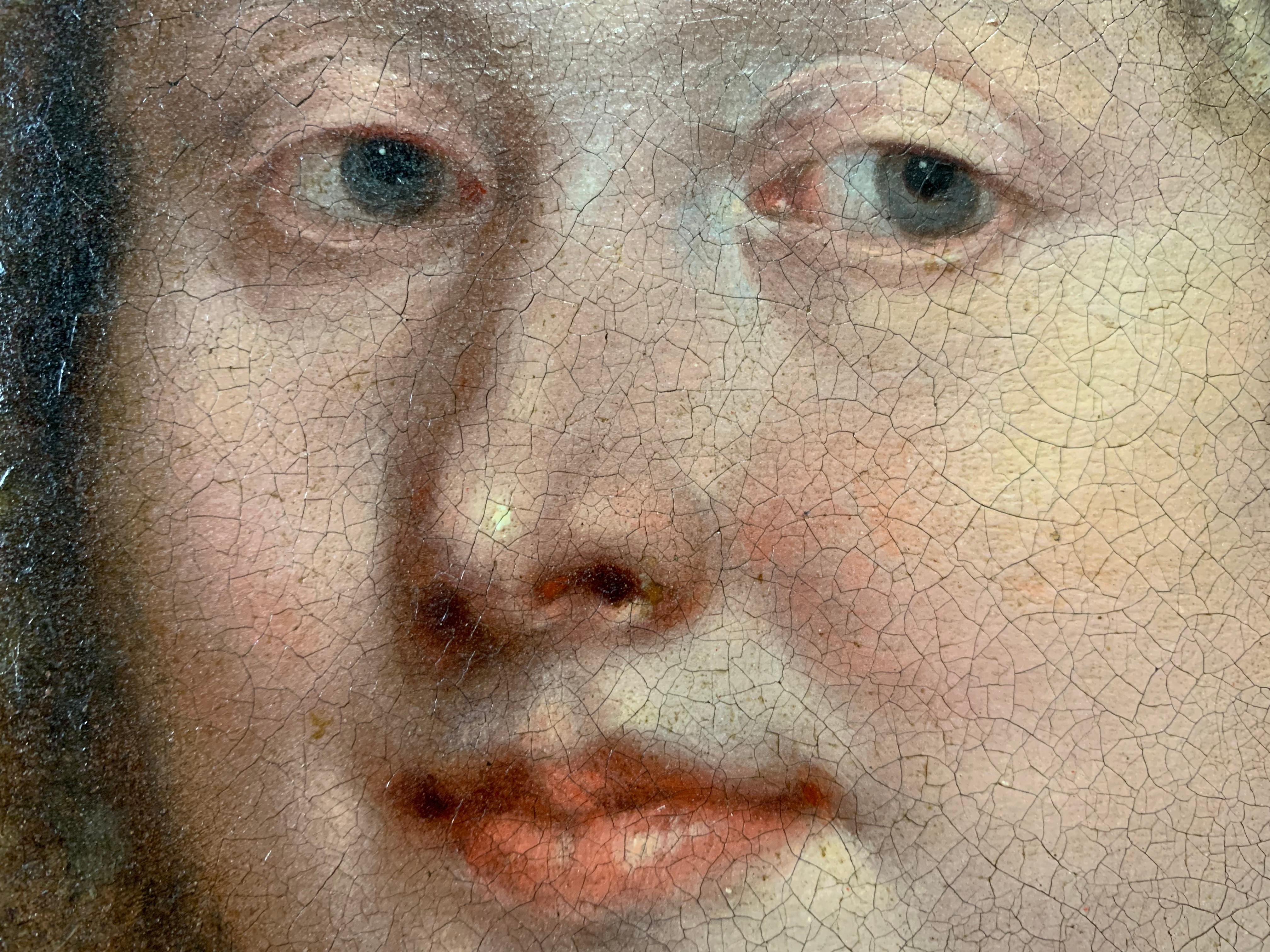 Porträt einer Dame . Louis Ferdinand Elle der Jüngere. ( Paris, 1612-1689), zugeschrieben – Painting von  Louis Elle (Ferdinand)