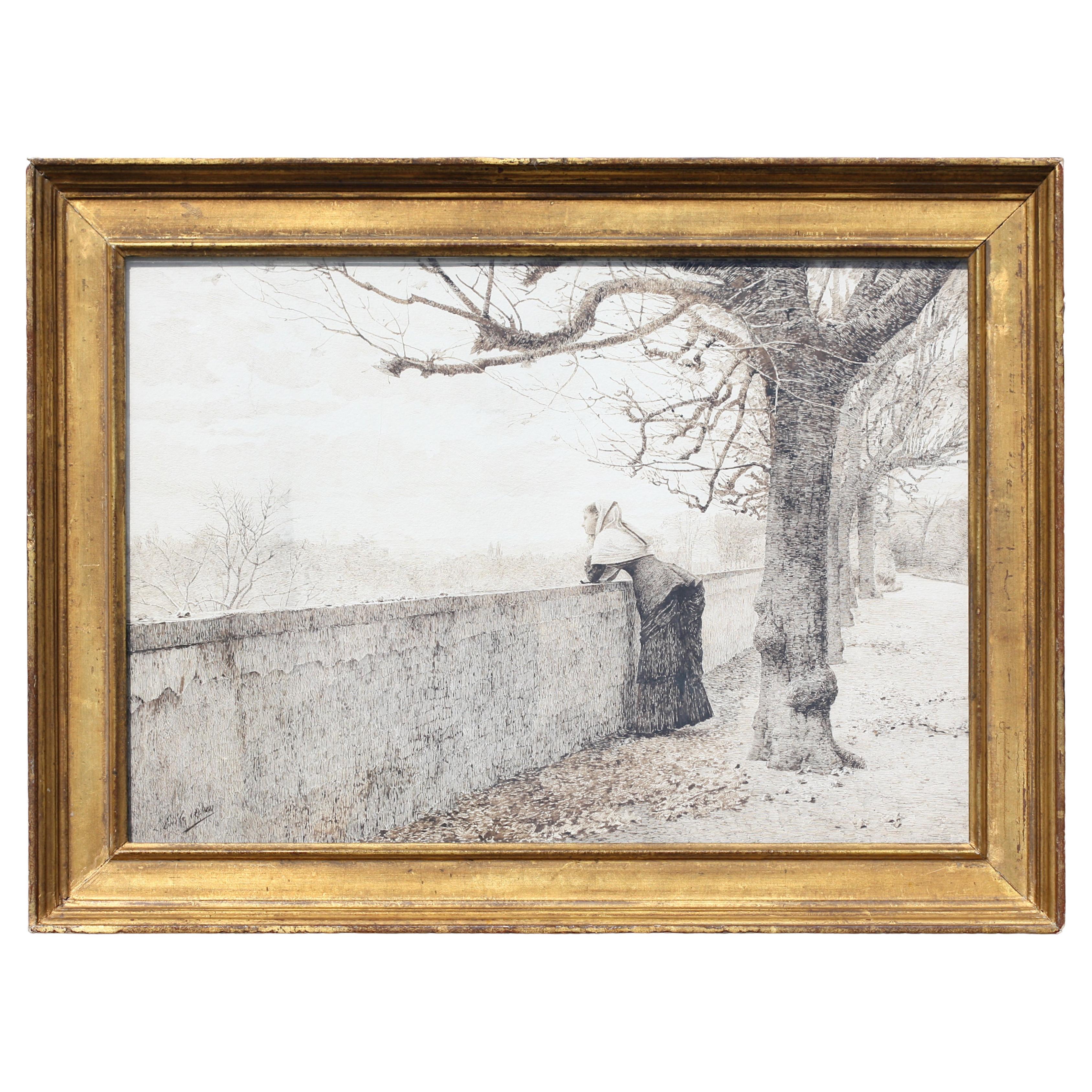 Louis Emile Adan, Vista desde la terraza, otoño en venta