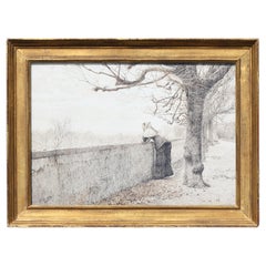 Vintage Louis Emile Adan, Vue Depuis la Terrasse, Automne