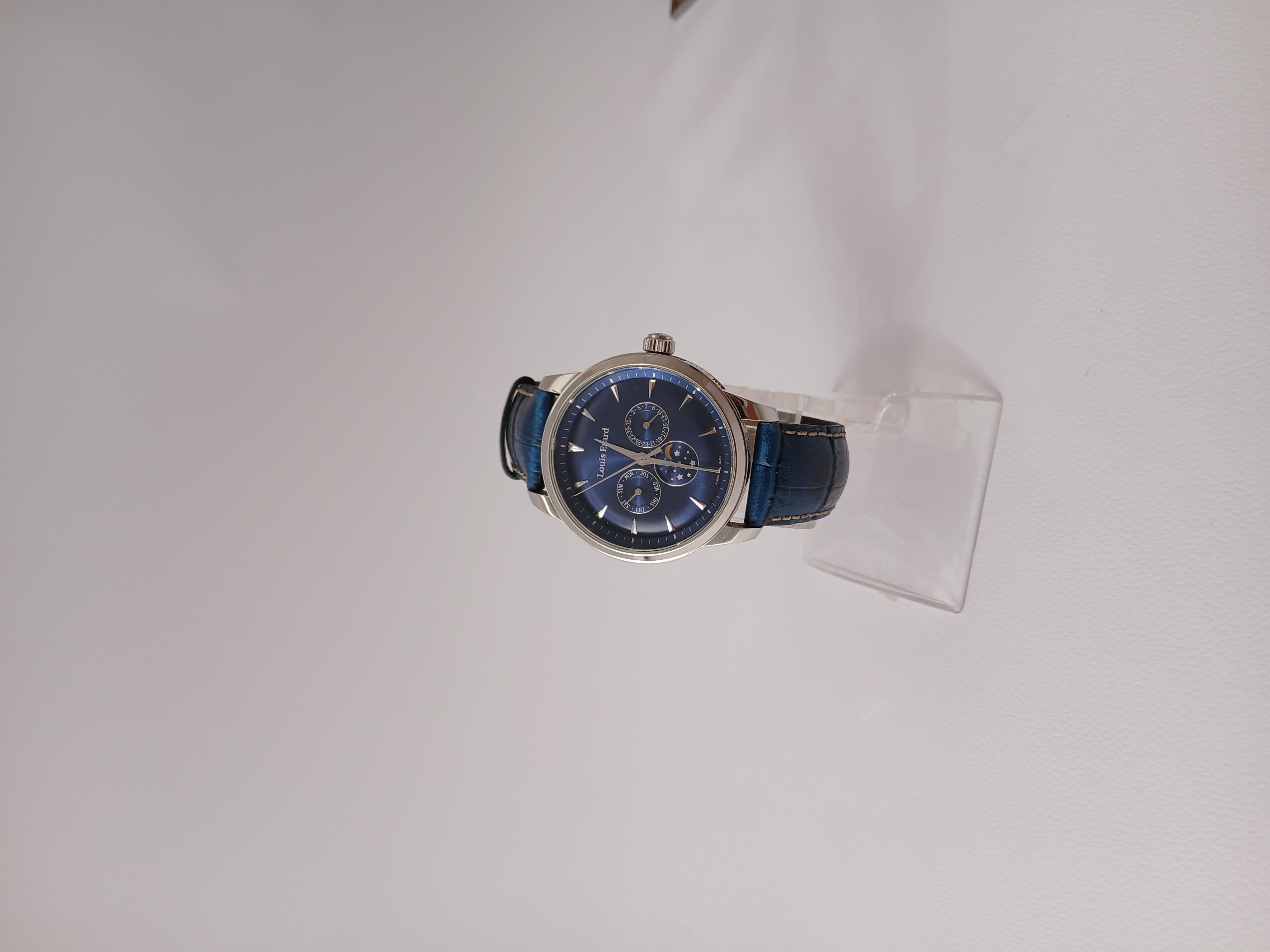 Louis Erard Héritage Moonphase Blue Dial Mens Watch im Angebot 9