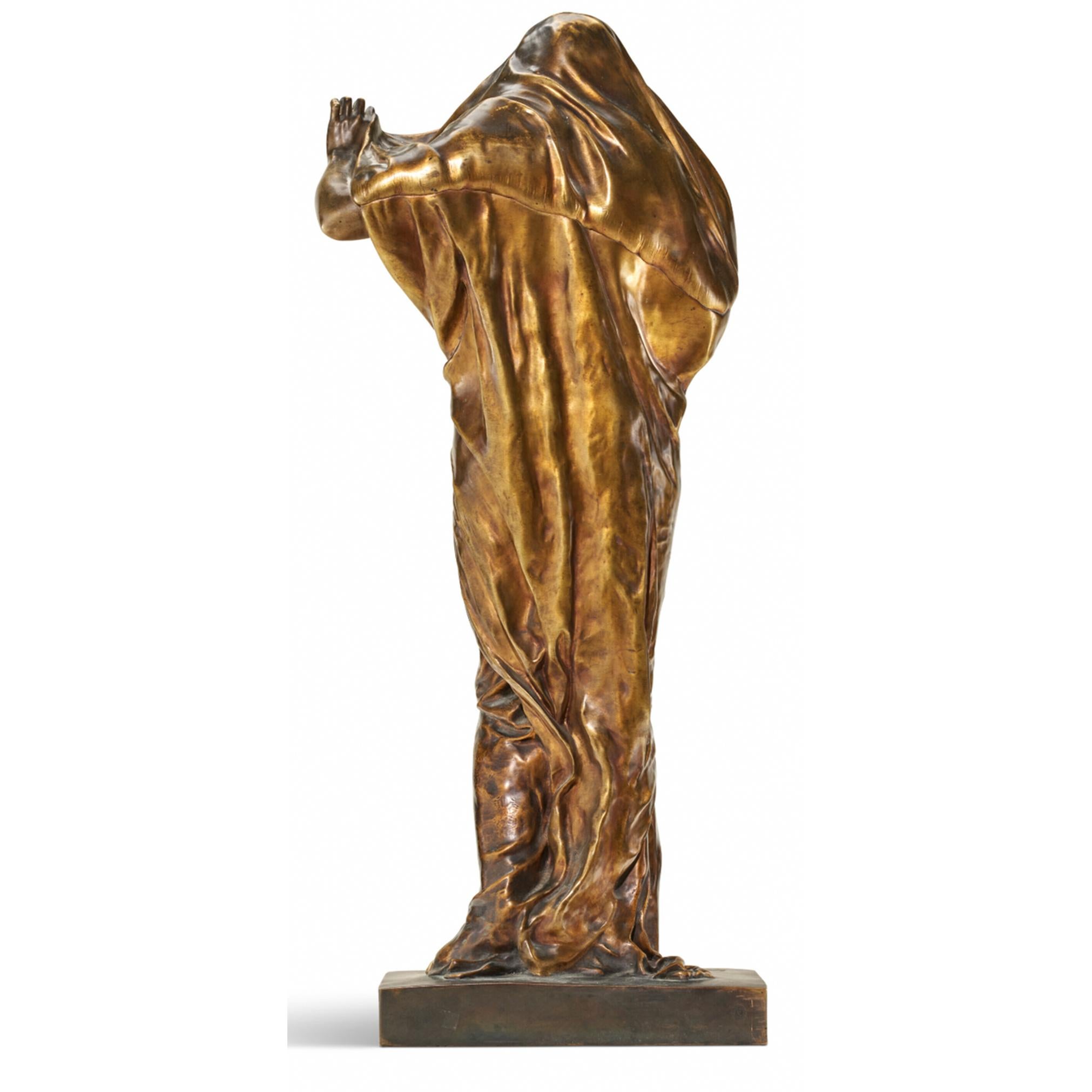 Nature revealing herself before Science bronze nude figural statue  For Sale 5