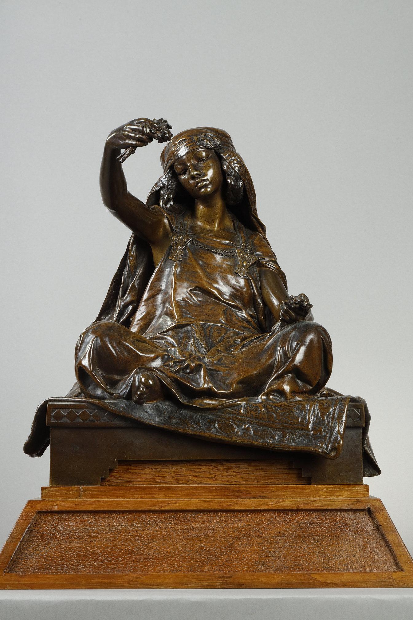 Figurative Sculpture di Louis-Ernest Barrias - Giovane ragazza di Bou-Saada