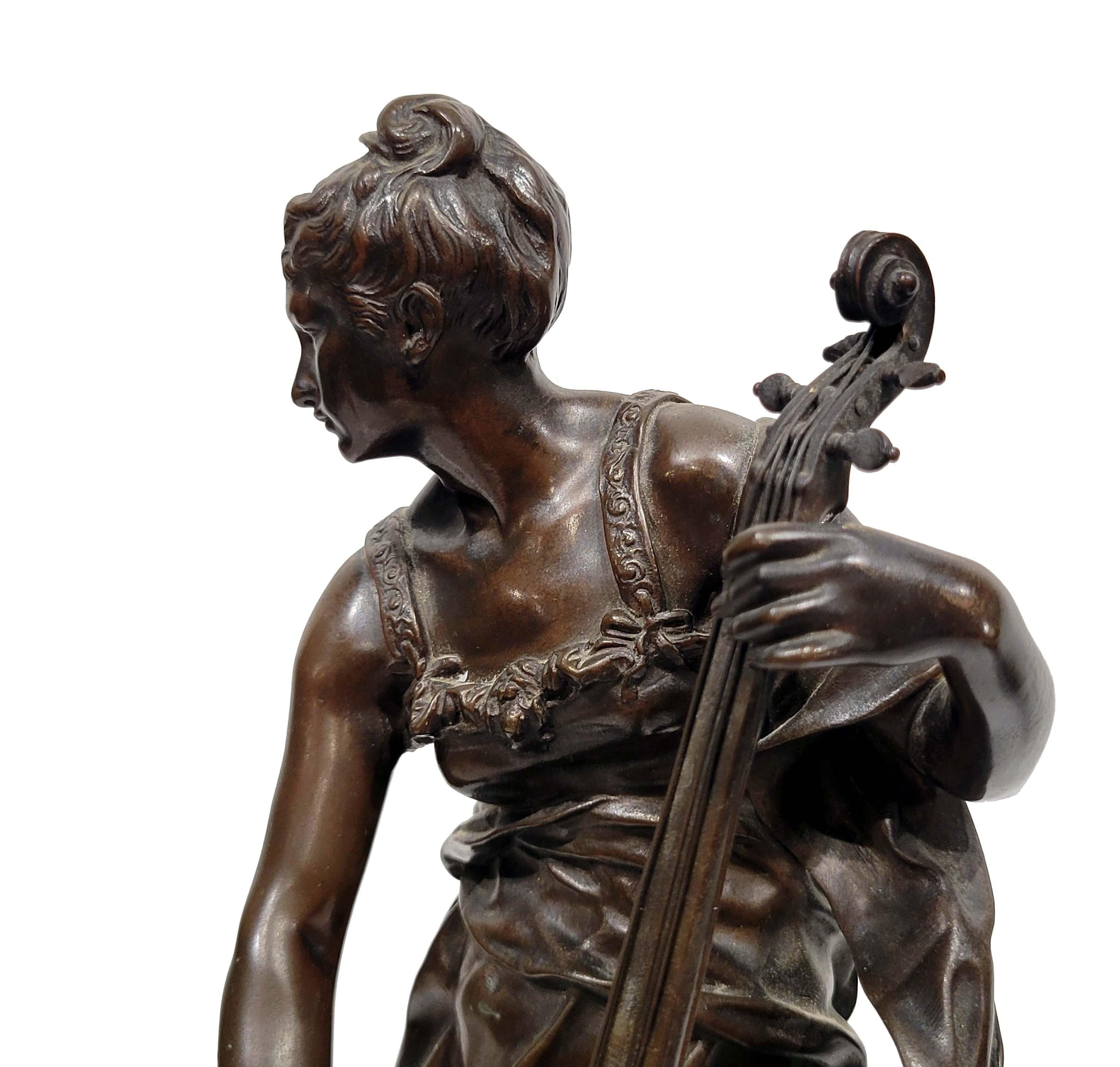 19th Century Louis-Ernest Barrias Bronze Sculpture 