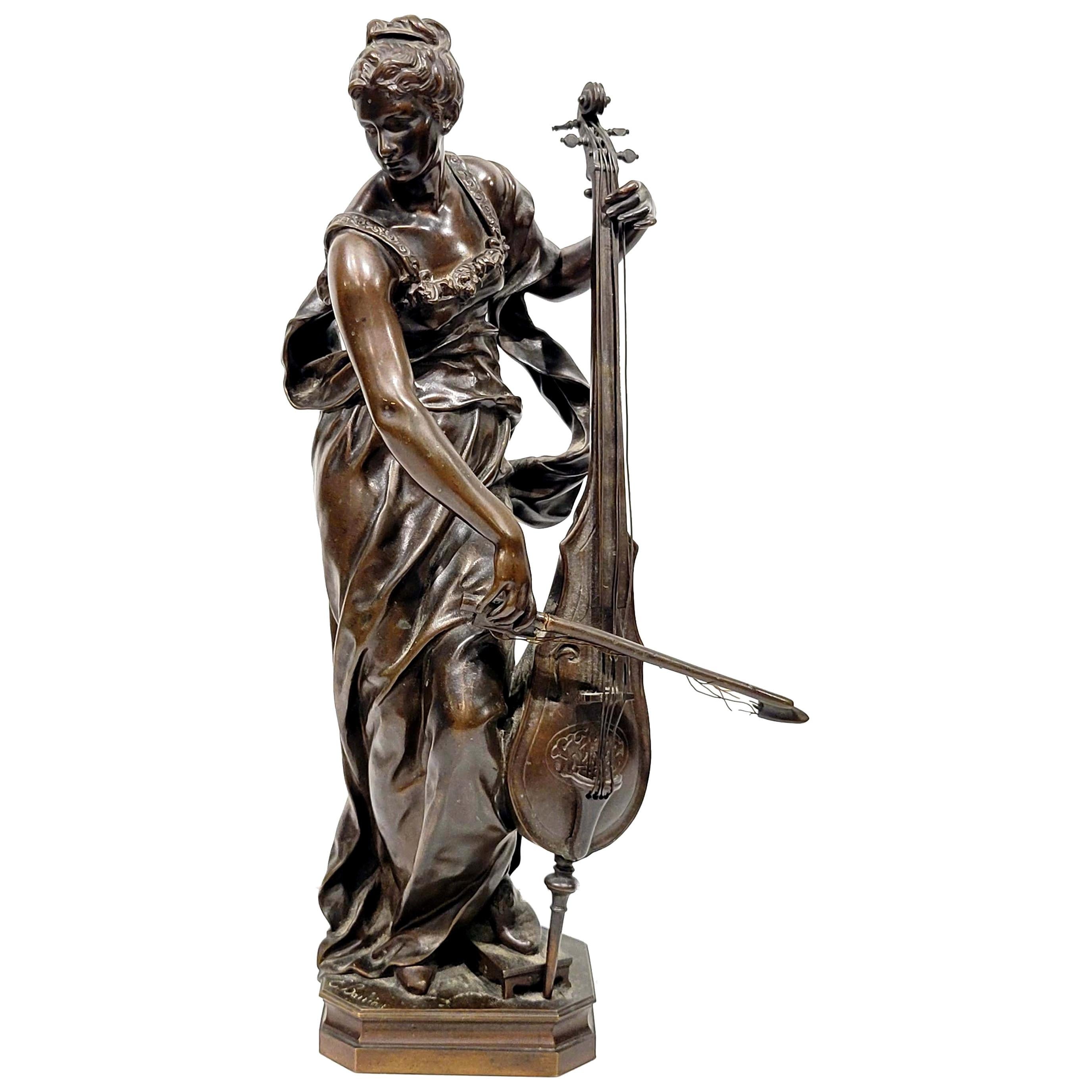 Louis-Ernest Barrias Bronze Sculpture "Le Musique"