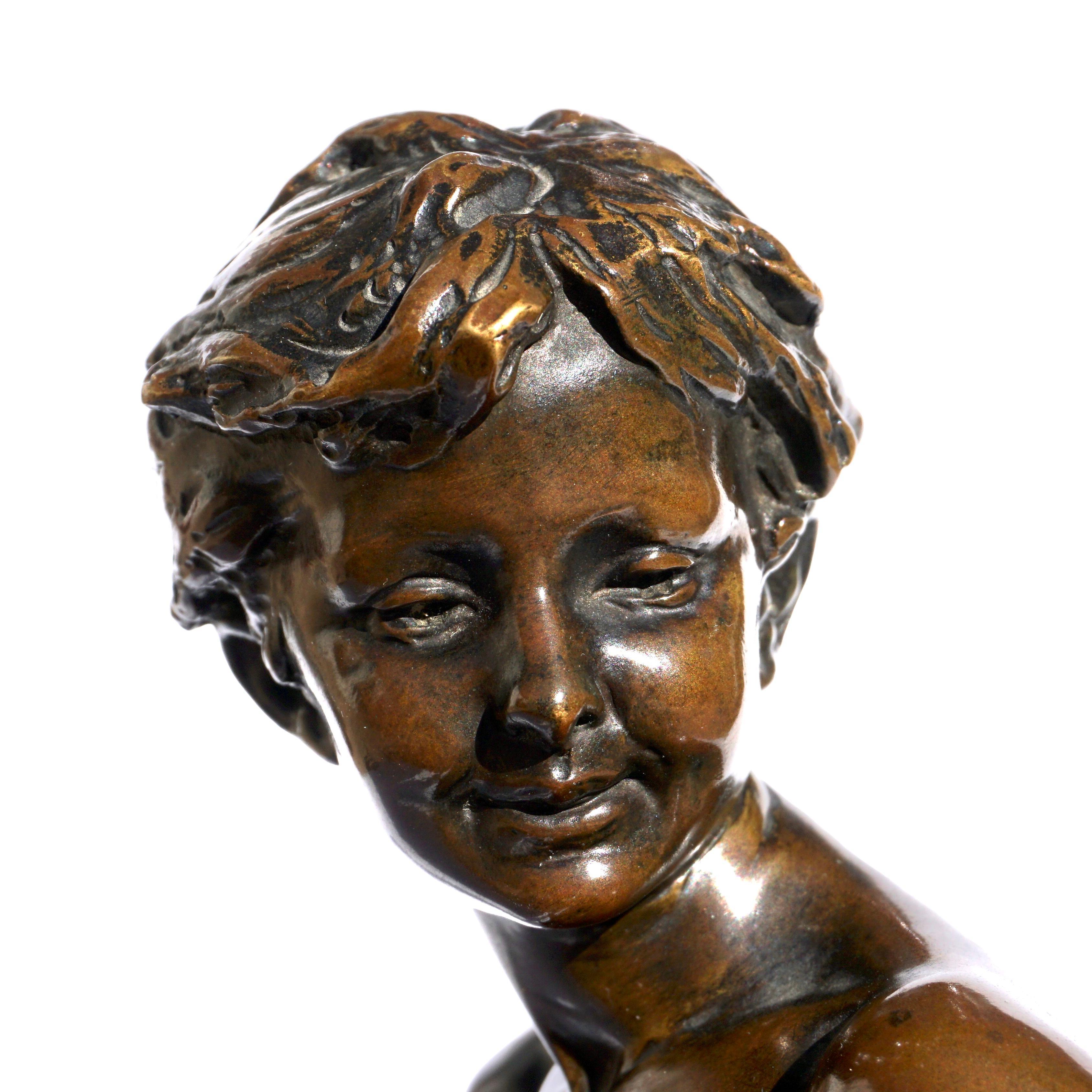 Louis Ernest Barrias Bronze Sculpture For Sale 4