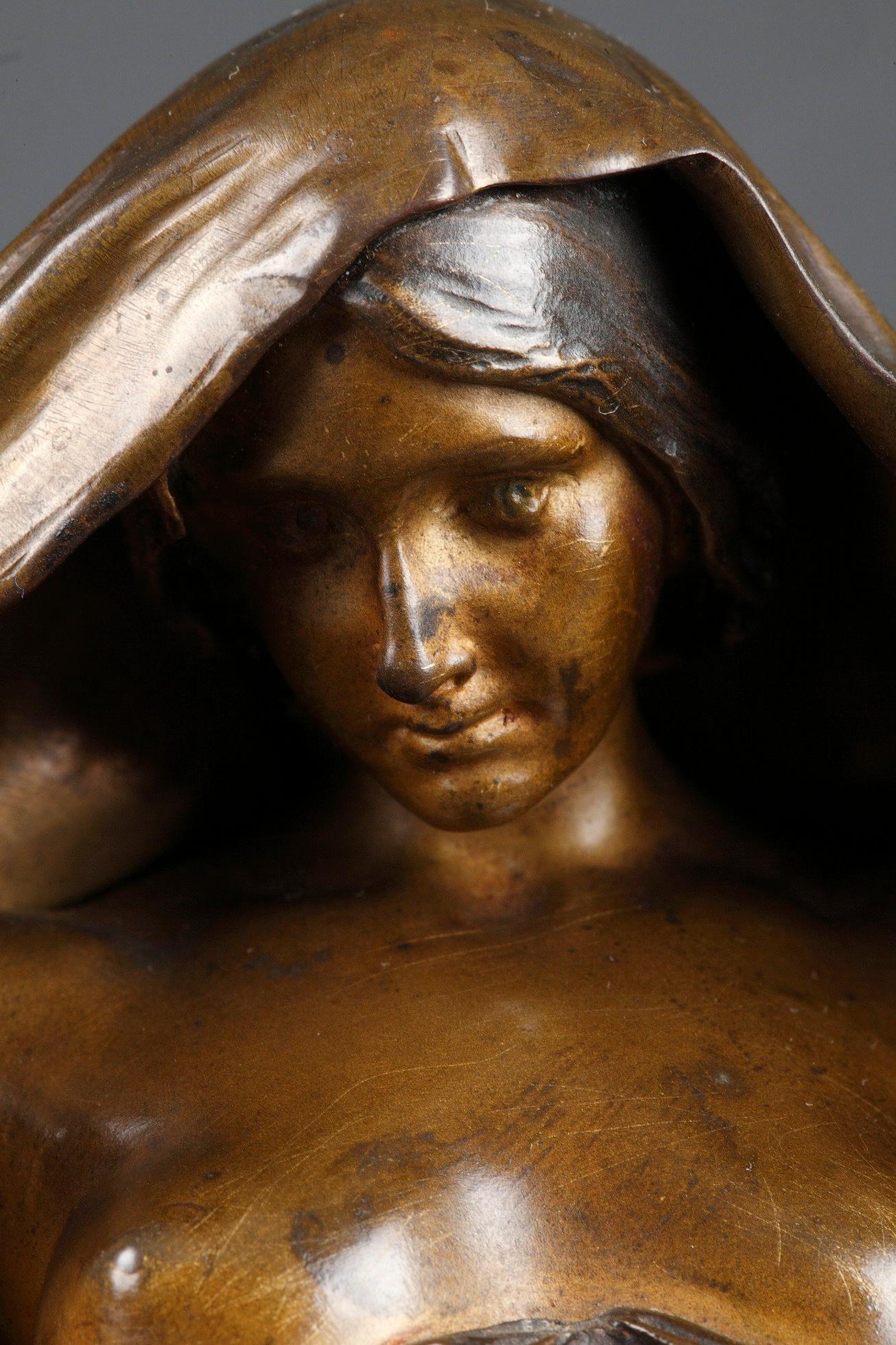 Descubrimiento de la naturaleza frente a la Ciencia
por Louis Ernest BARRIAS (1841-1905)
 
Escultura de bronce con triple pátina, dorado viejo, marrón claro y marrón oscuro.
Firmado en el lateral de la base 