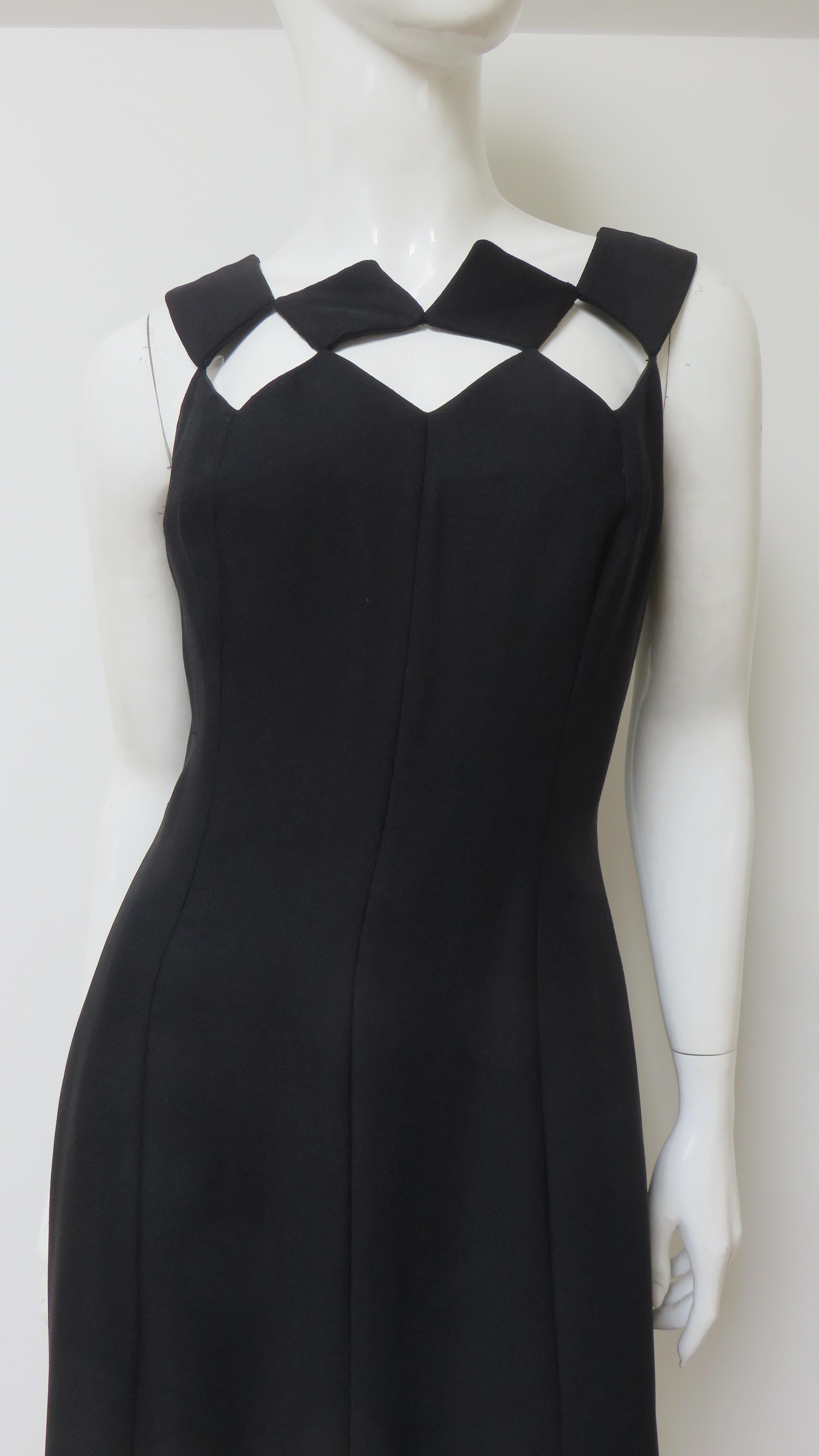 Louis Estevez 1960s Geometric Cut out Dress In Good Condition In Water Mill, NY