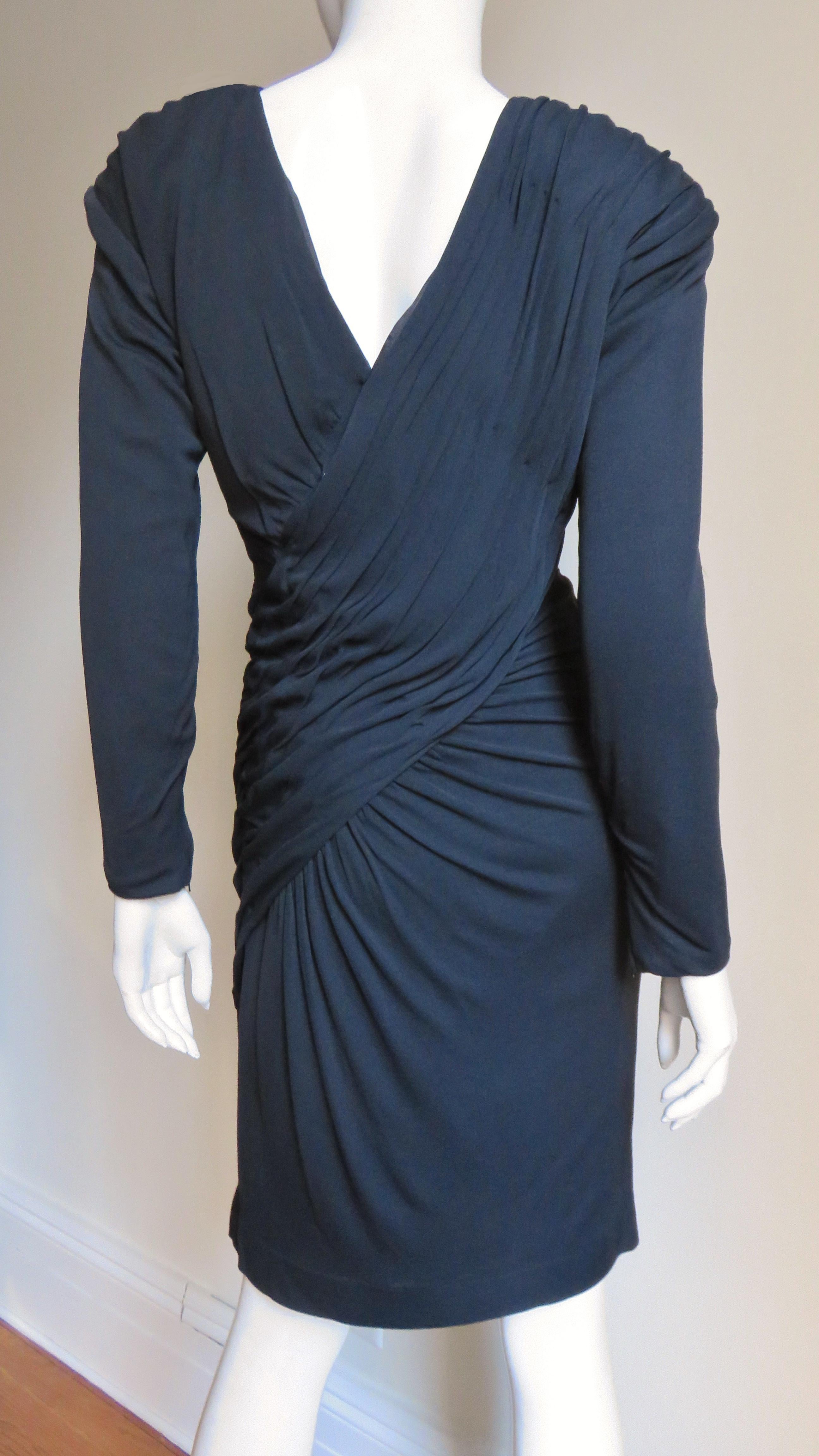 Louis Estevez - Vestito con increspatura anni '80 in vendita 5
