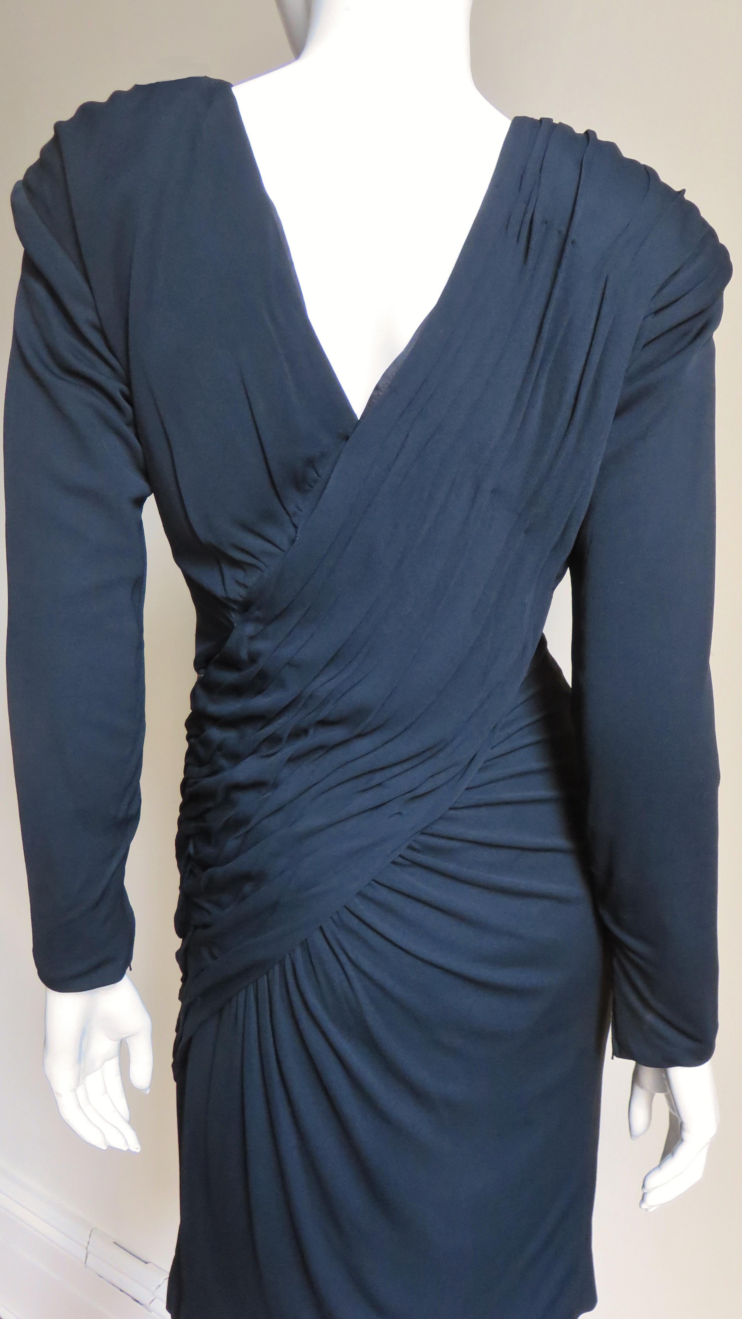 Louis Estevez - Vestito con increspatura anni '80 in vendita 6