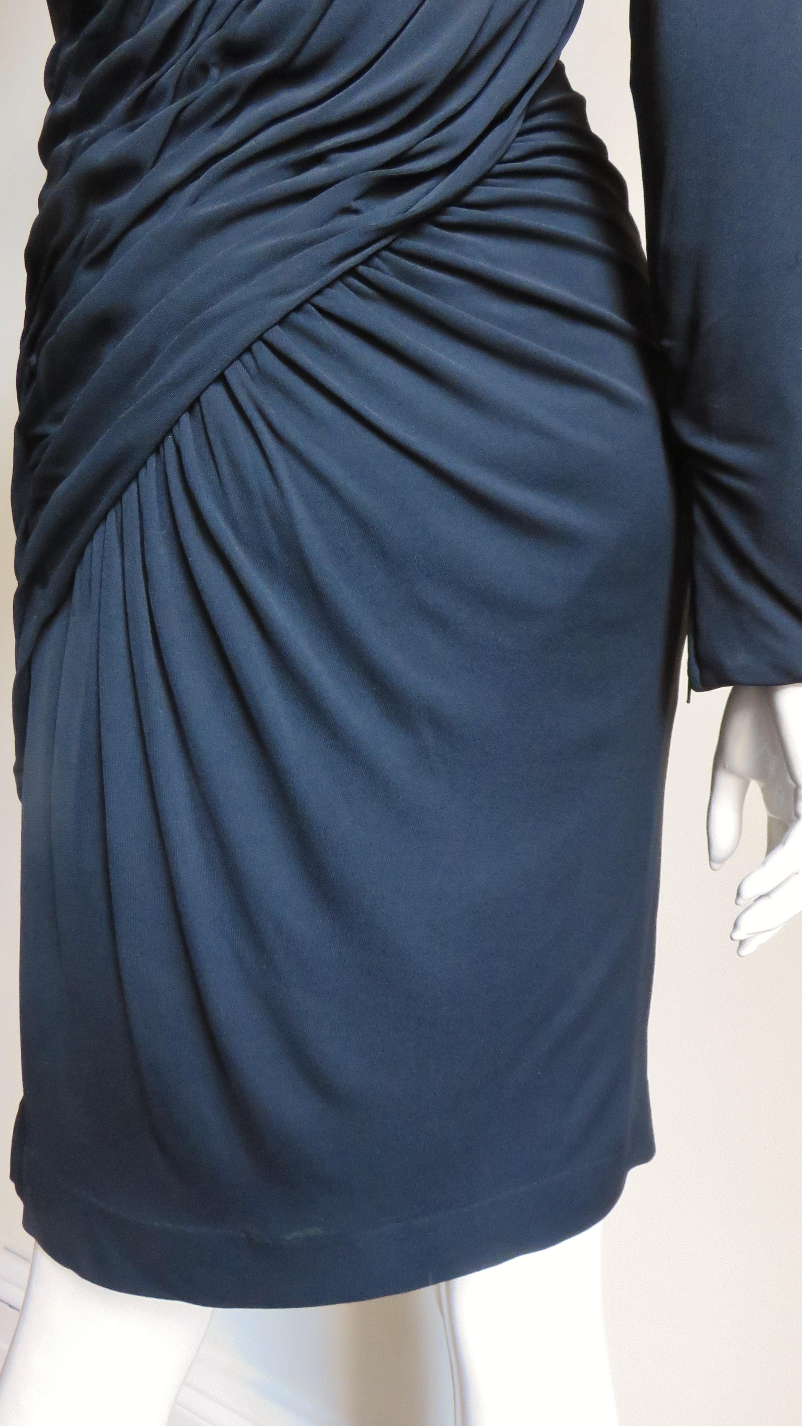Louis Estevez - Vestito con increspatura anni '80 in vendita 9