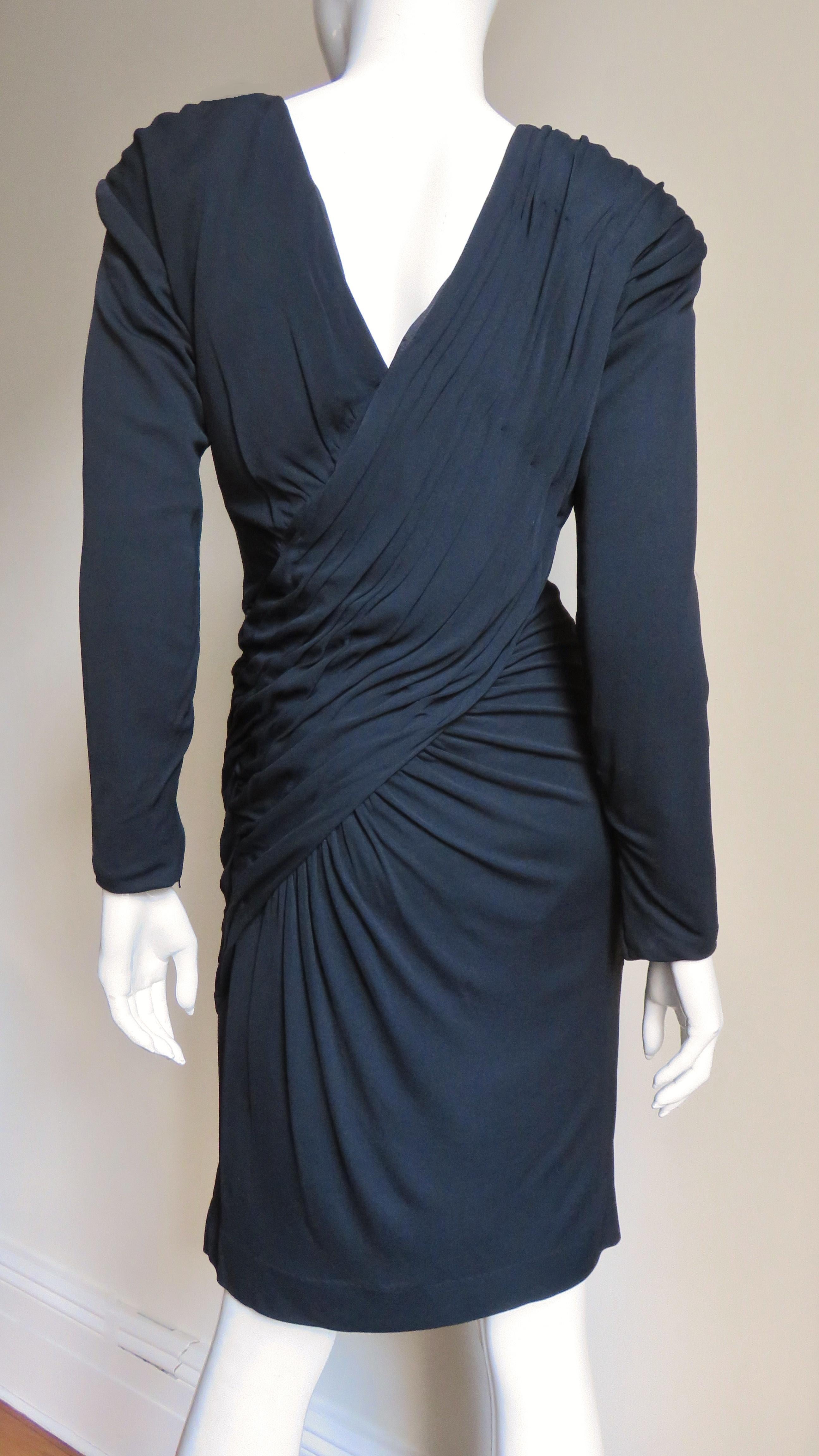 Louis Estevez - Vestito con increspatura anni '80 in vendita 10