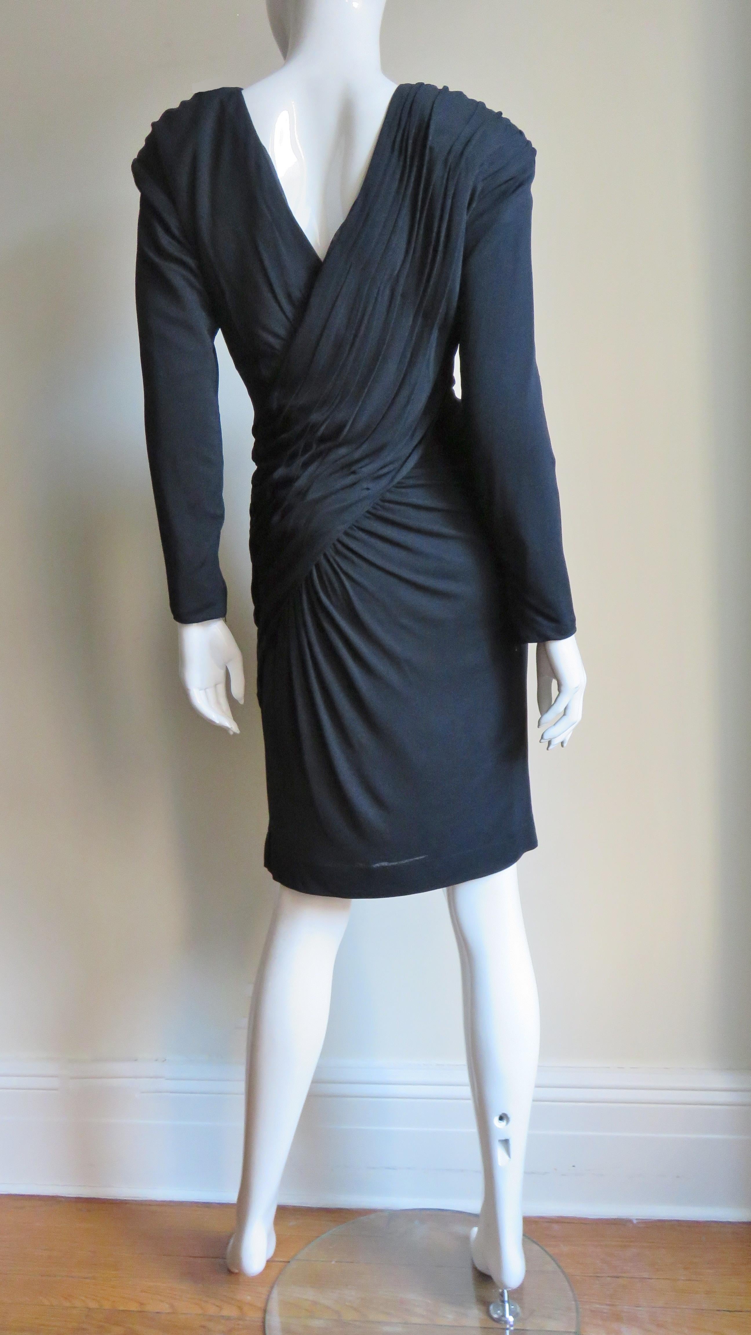 Louis Estevez - Vestito con increspatura anni '80 in vendita 11