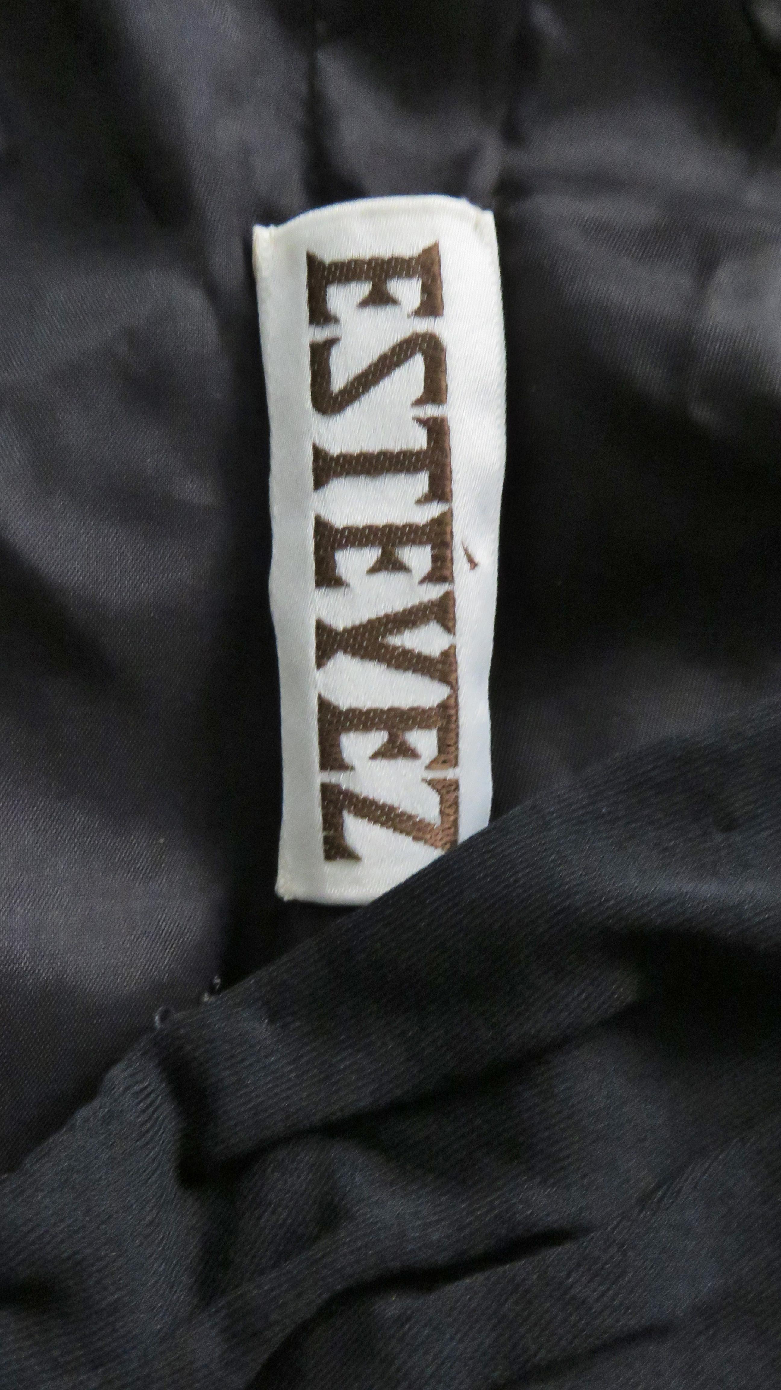 Louis Estevez - Vestito con increspatura anni '80 in vendita 12