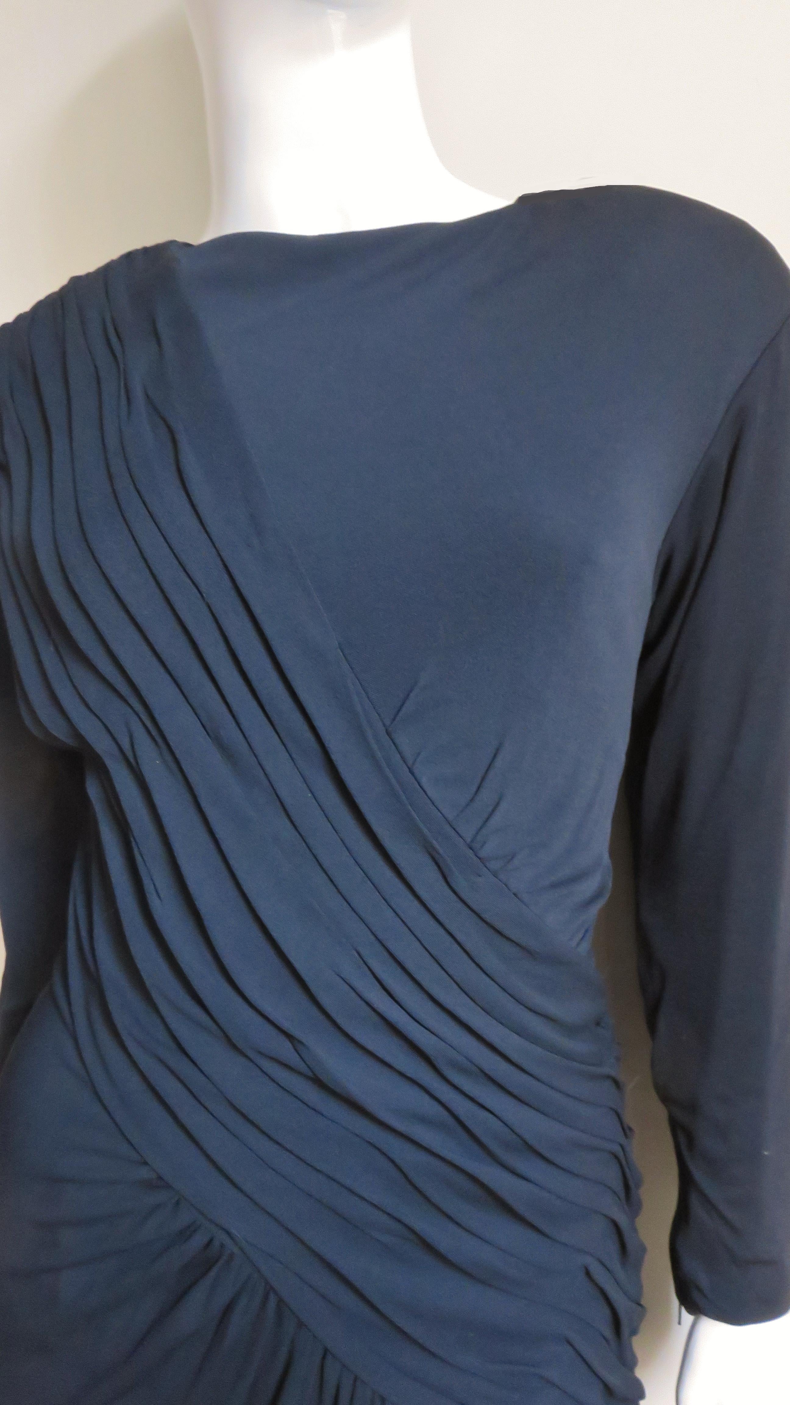 Donna Louis Estevez - Vestito con increspatura anni '80 in vendita