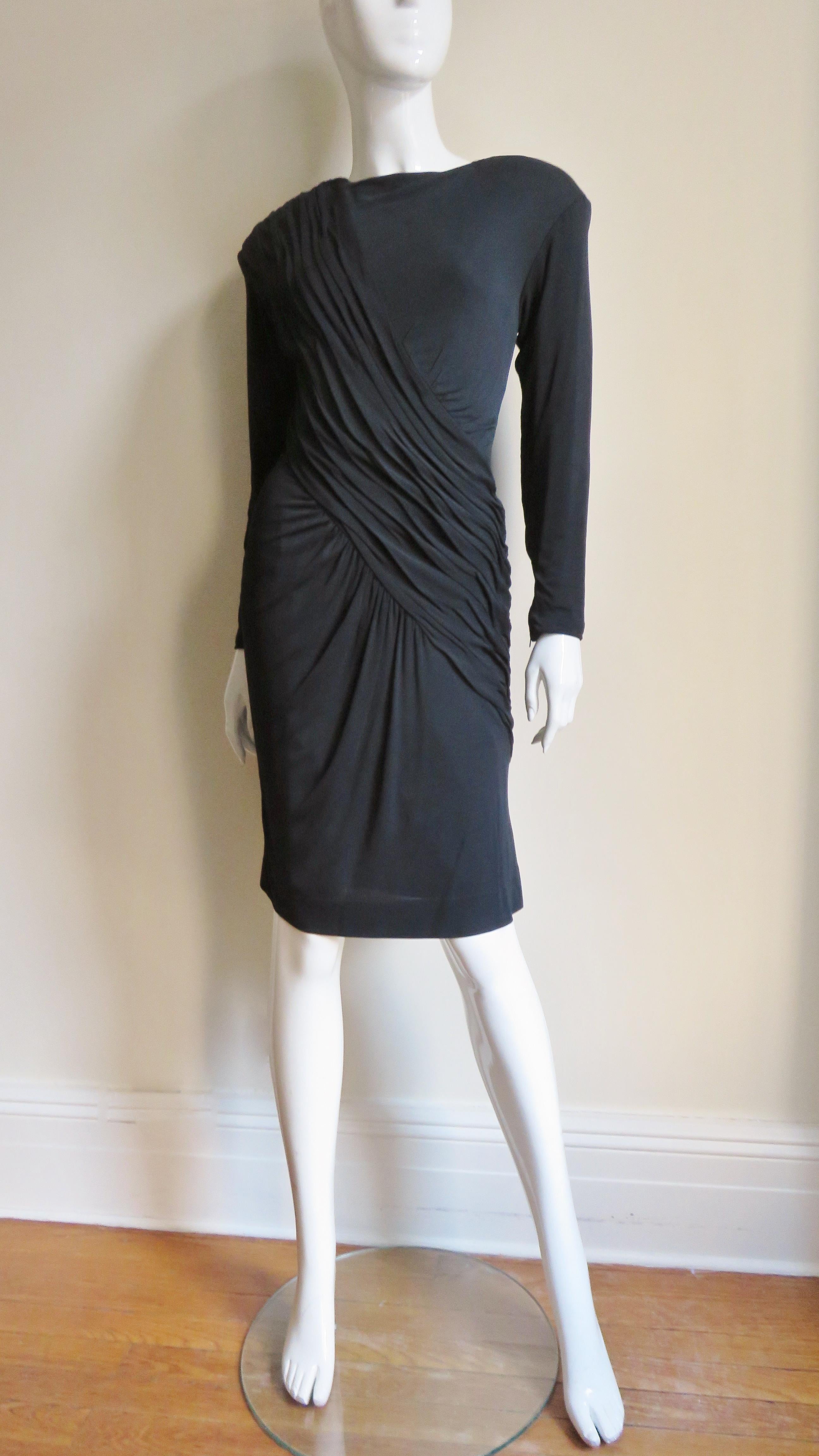 Louis Estevez - Vestito con increspatura anni '80 in vendita 4