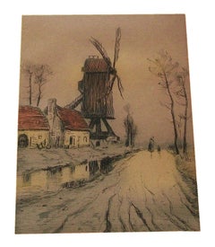 LOUIS ÉTIENNE DAUPHIN '1885-1926' - Fine Color Engraving - France - Circa 1920