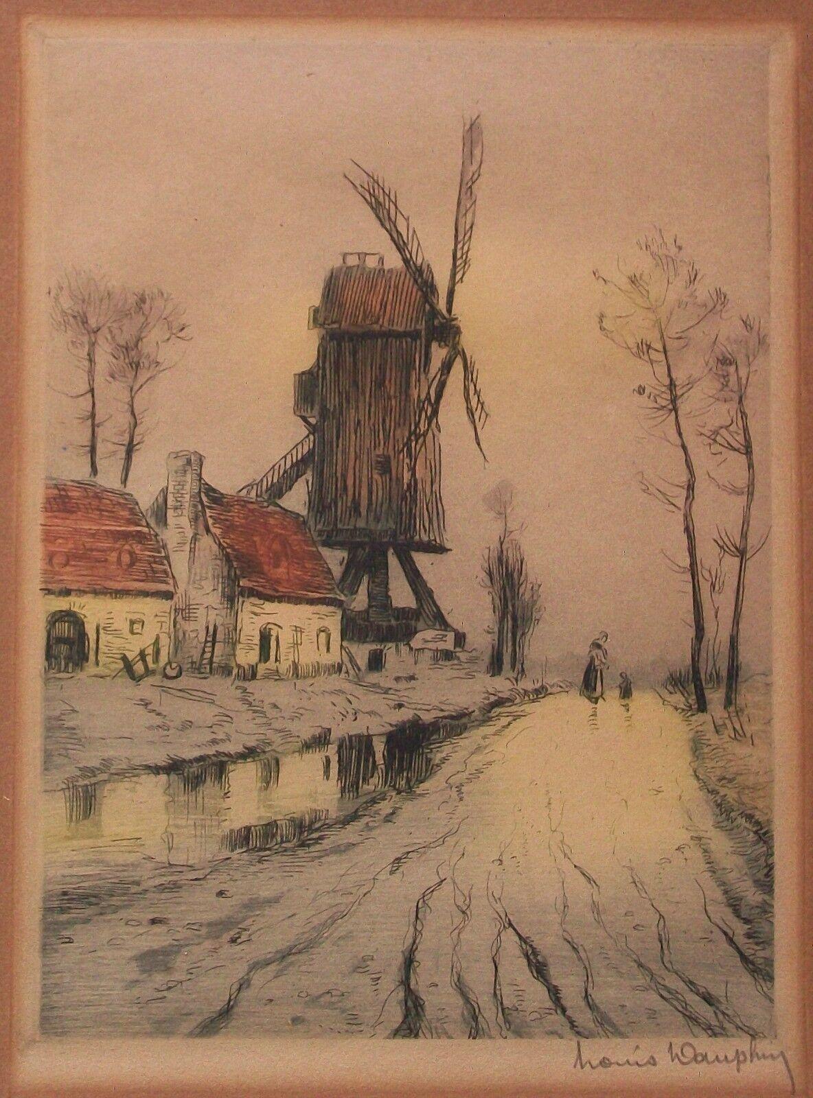 Fait main LOUIS ÉTIENNE DAUPHIN '1885-1926' - Belle gravure en couleur - France - Circa 1920 en vente