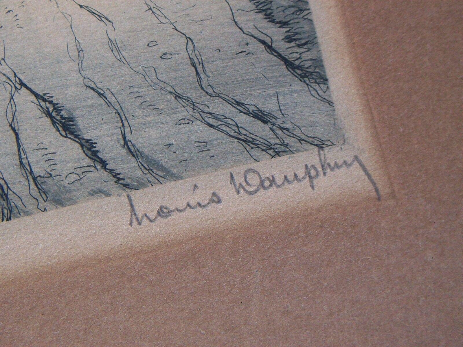 LOUIS ÉTIENNE DAUPHIN '1885-1926' - Belle gravure en couleur - France - Circa 1920 Bon état - En vente à Chatham, ON