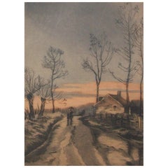 LOUIS ÉTIENNE DAUPHIN (1885-1926) - Incisione a colori di pregio - Francia - Circa 1920