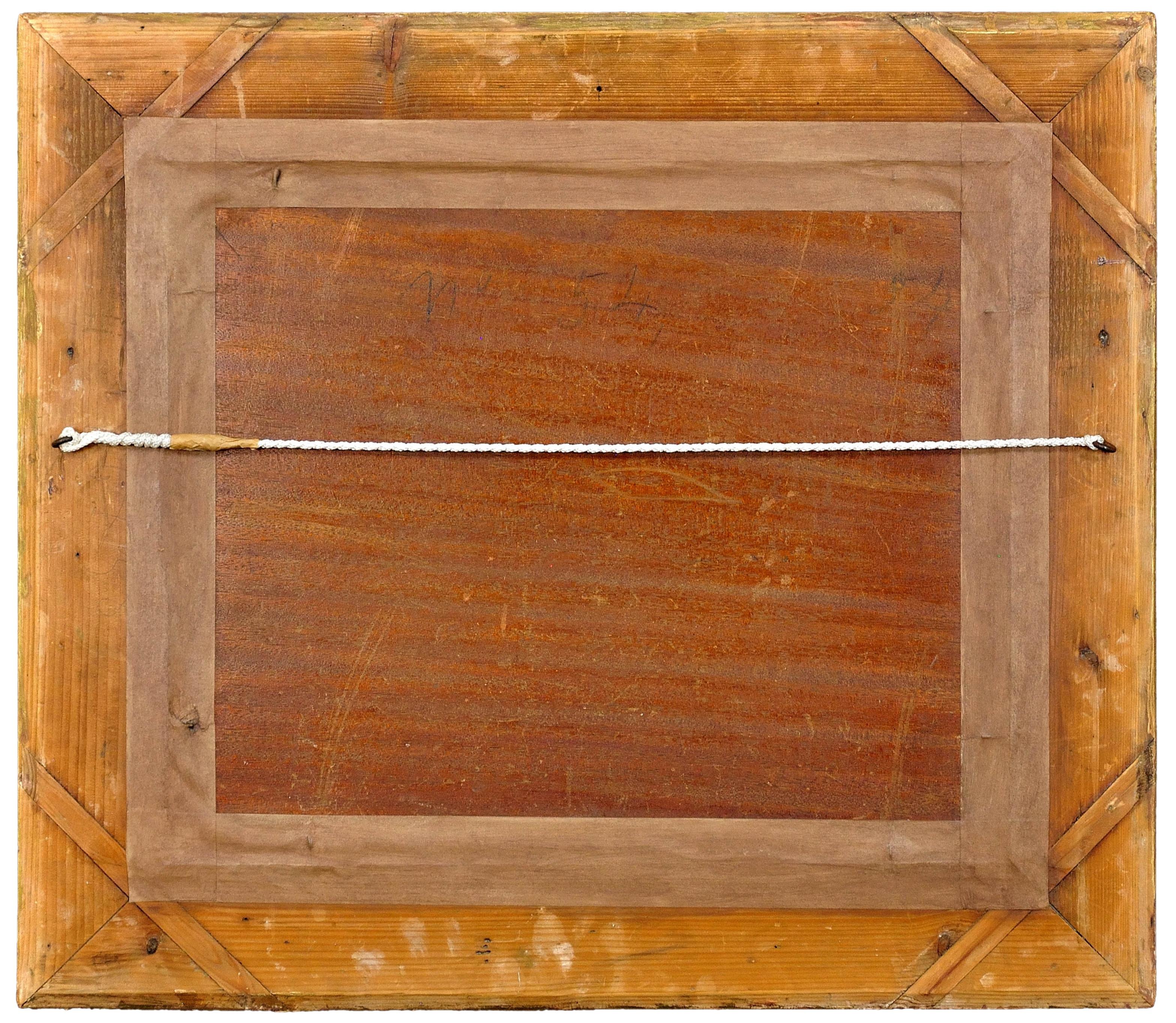 Ein Fischer Begräbnis auf See Gerahmte 1880er klagende Marine Ölgemälde (Braun), Landscape Painting, von Louis Étienne Timmermans