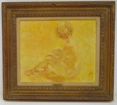 (1925-2016) FRENCH Post Impressionist signed Oil Painting FEMALE NUDE STUDY 