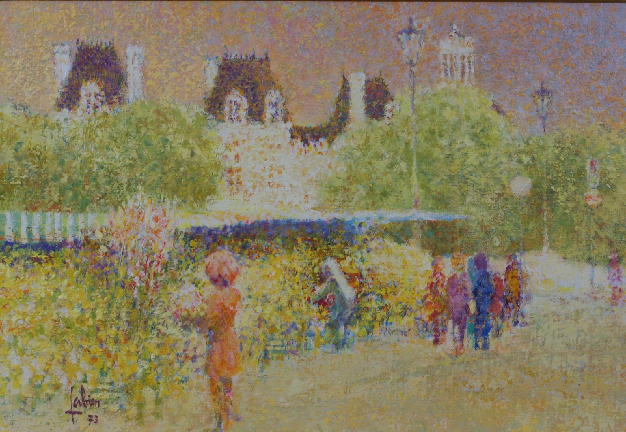 {Jardin de Luxembourg} - Painting by Louis Fabien