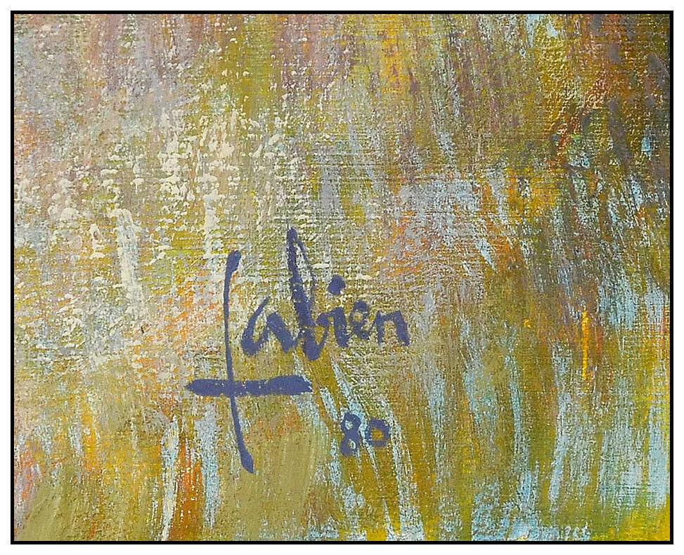 Louis Fabien Large Original Painting Oil On Canvas SIgned Landscape Seascape Art For Sale 2