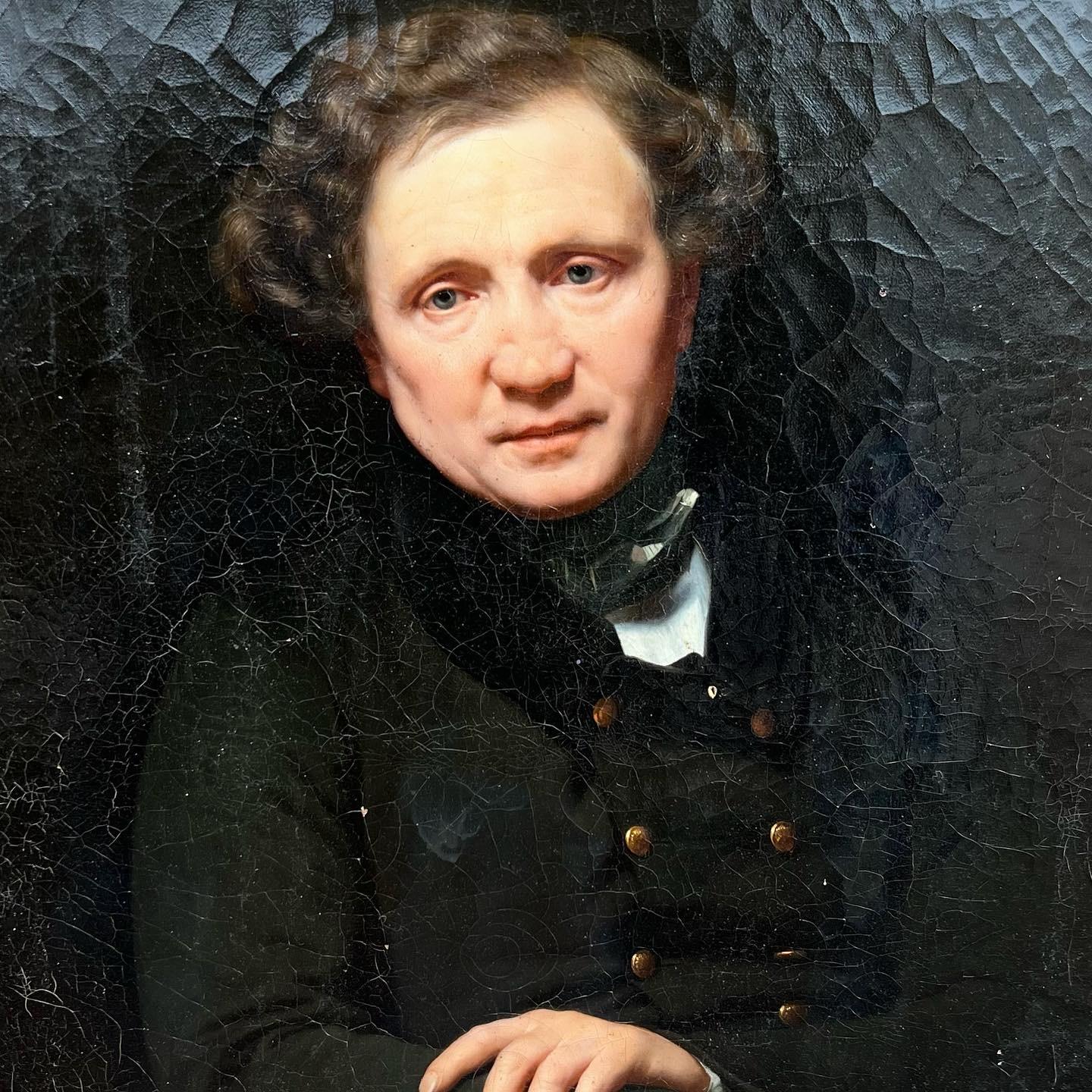 Louis Felix Amiel Portrait Painting - Wonderful Portrait of exceptional quality 