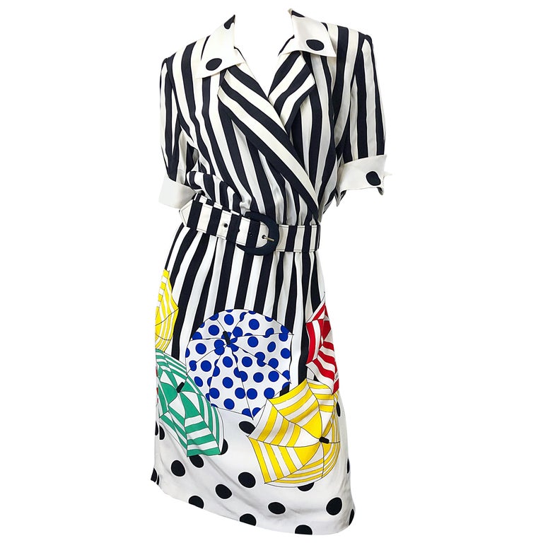 Louis Feraud 1980s Size 10 Novelty Umbrella Print Short Sleeve Vintage  Dress 80s For Sale at 1stDibs | louis feraud dress