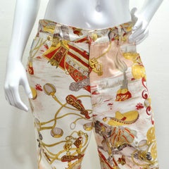 Louis Feraud 1980s Western Motif Print Jeans