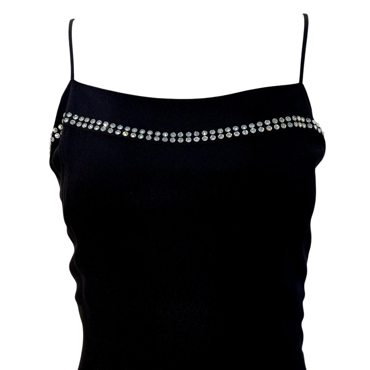 Robe de soirée noire à dos papillon Louis Feraud 1990 en vente 2