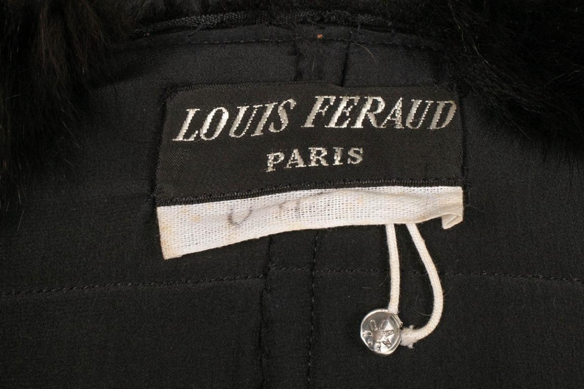 Louis Feraud Abrigo de brocado blanco y negro Alta Costura, 1980 en venta 3