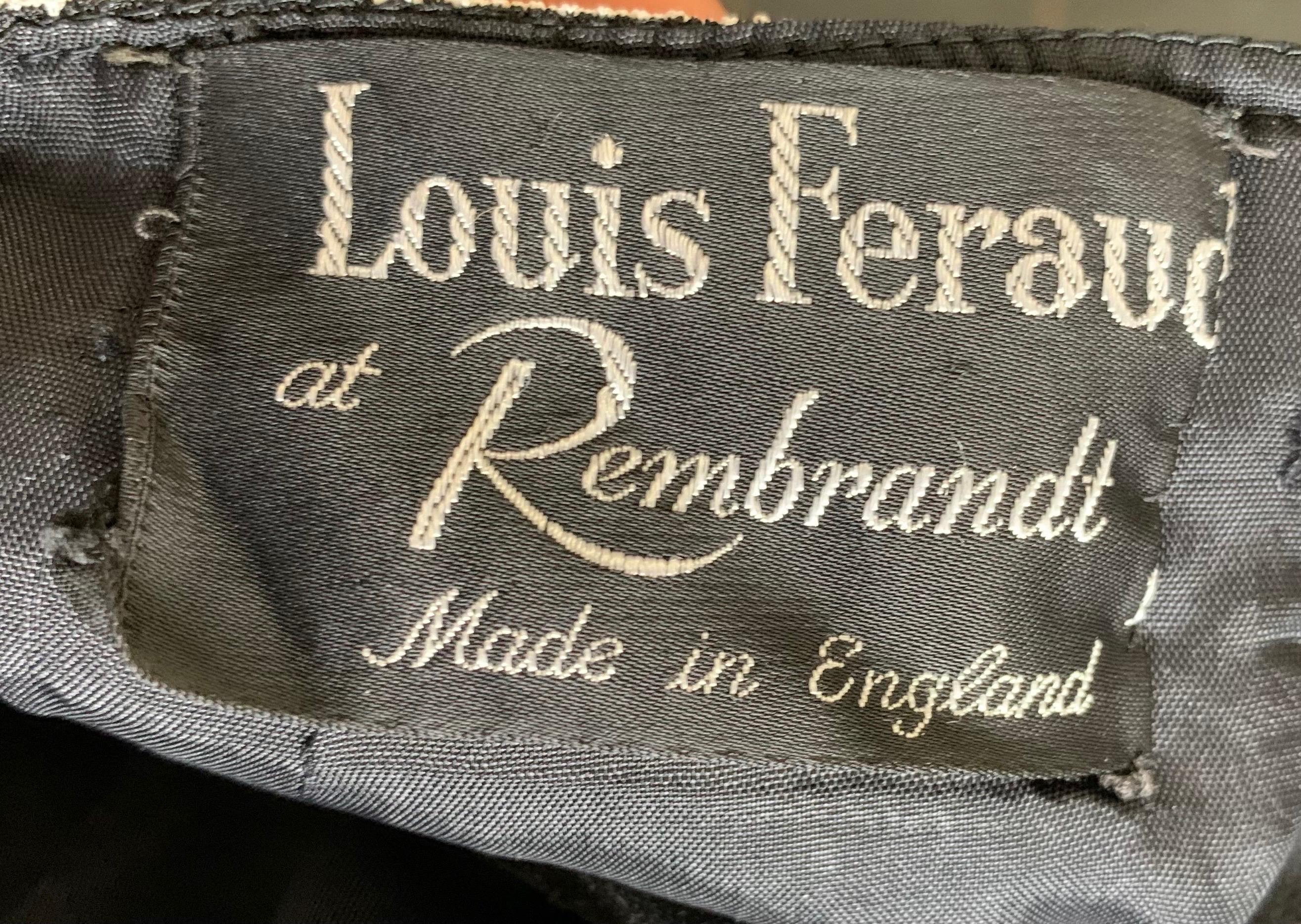 Louis Feraud  Robe longue de tailleur à illusion visuelle en noir et blanc. Circa 1970 en vente 11