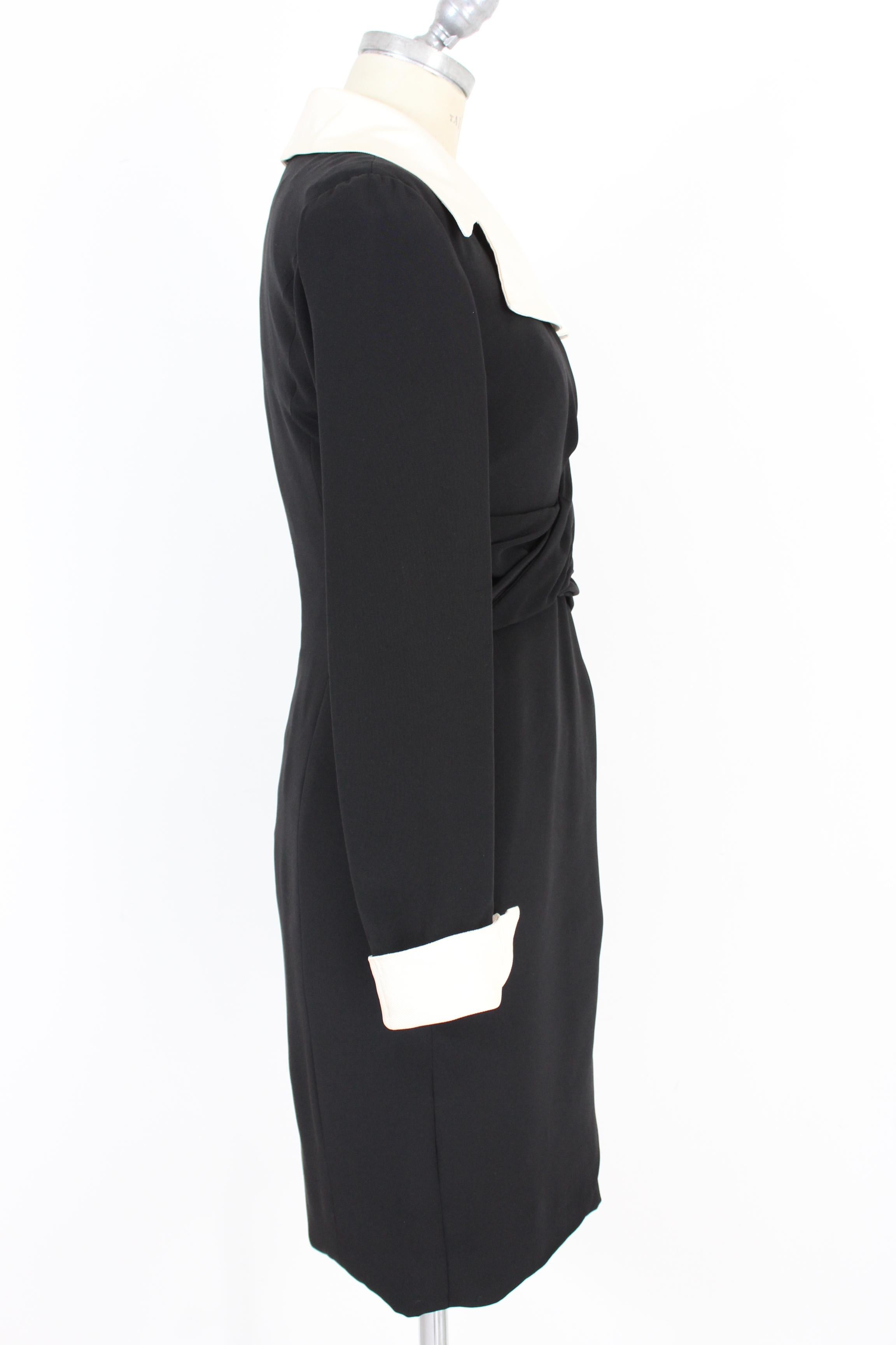 black silk sheath dress