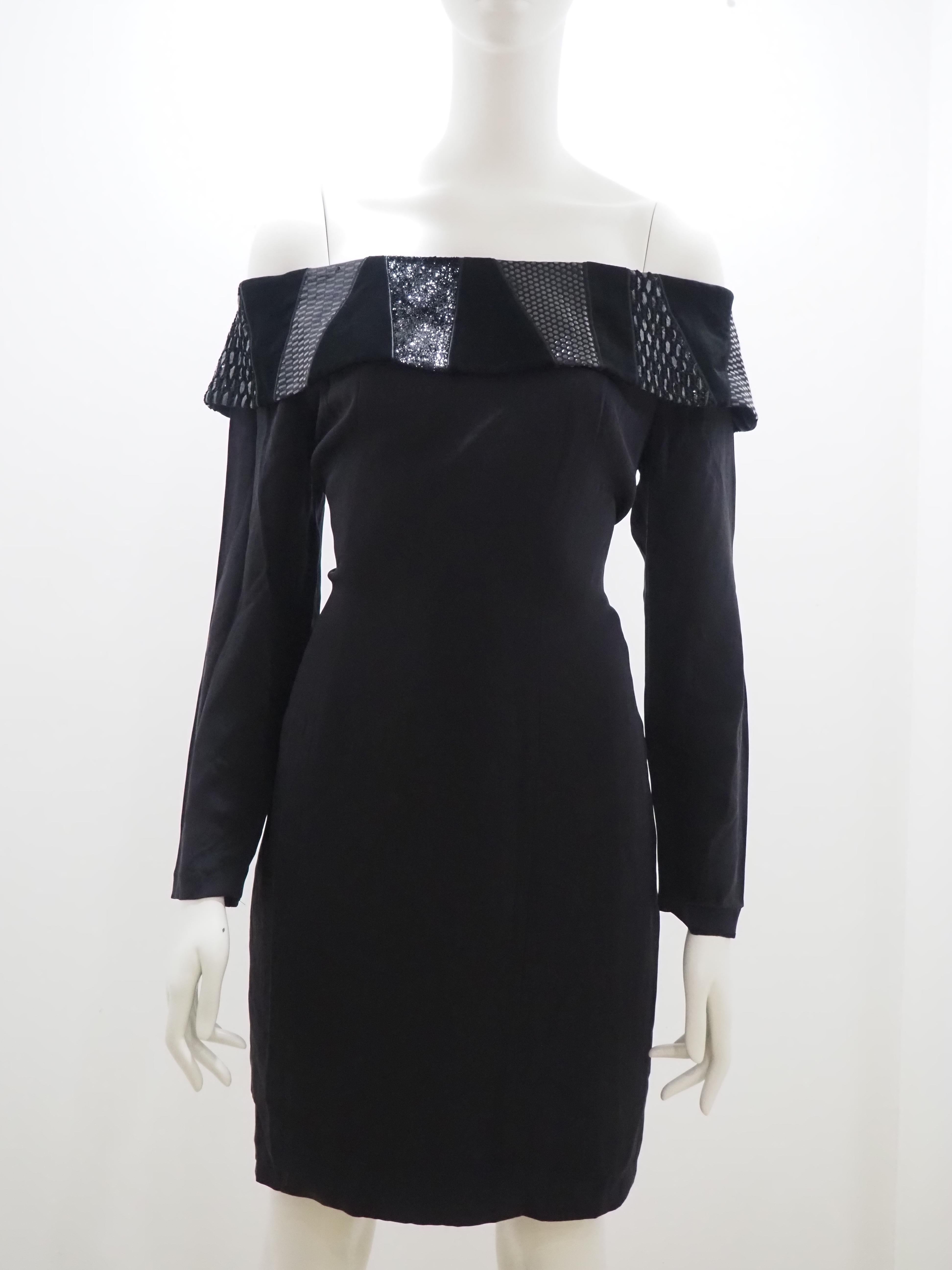 Louis Féraud black dress For Sale 5