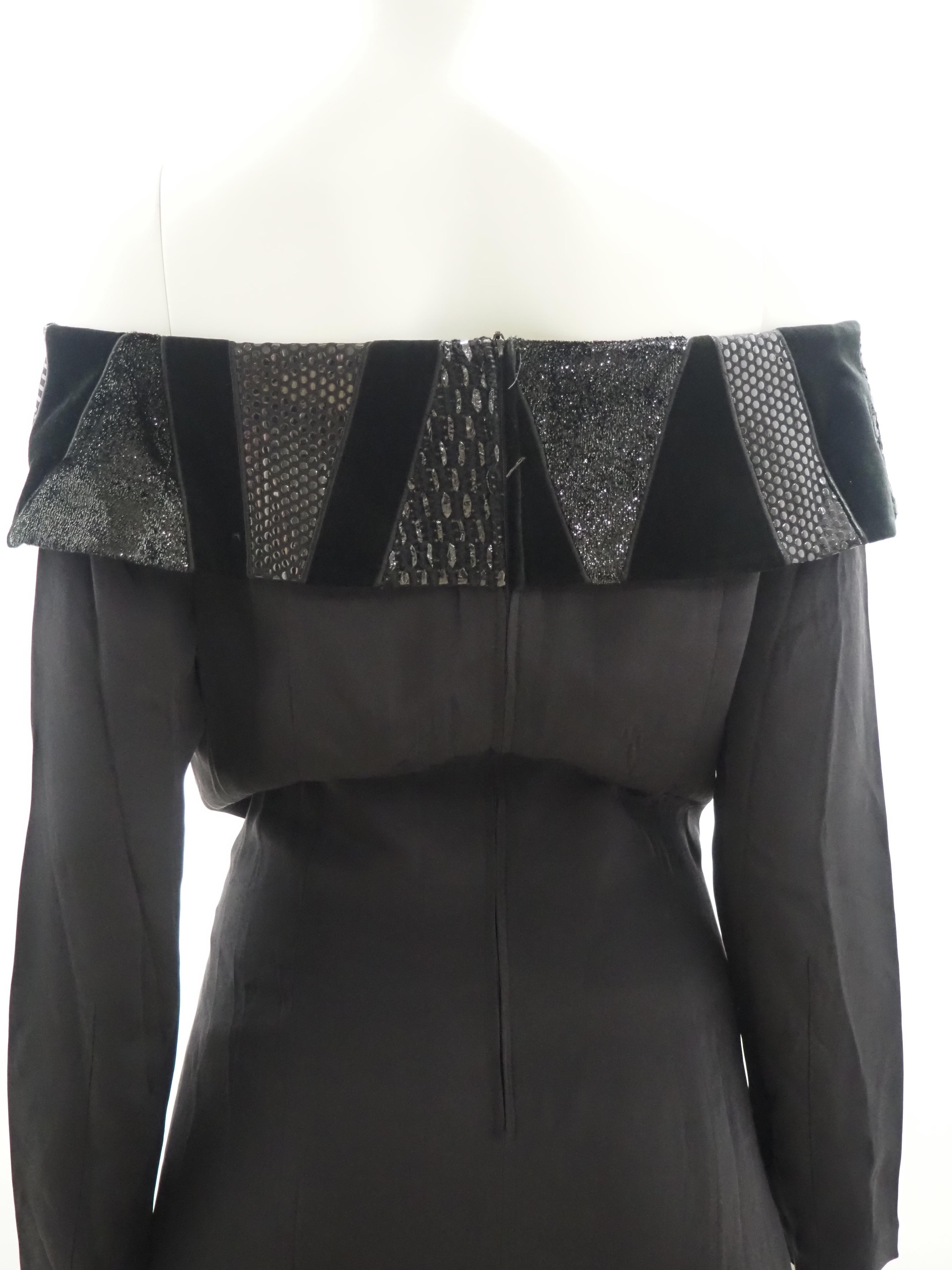 Louis Féraud black dress For Sale 2