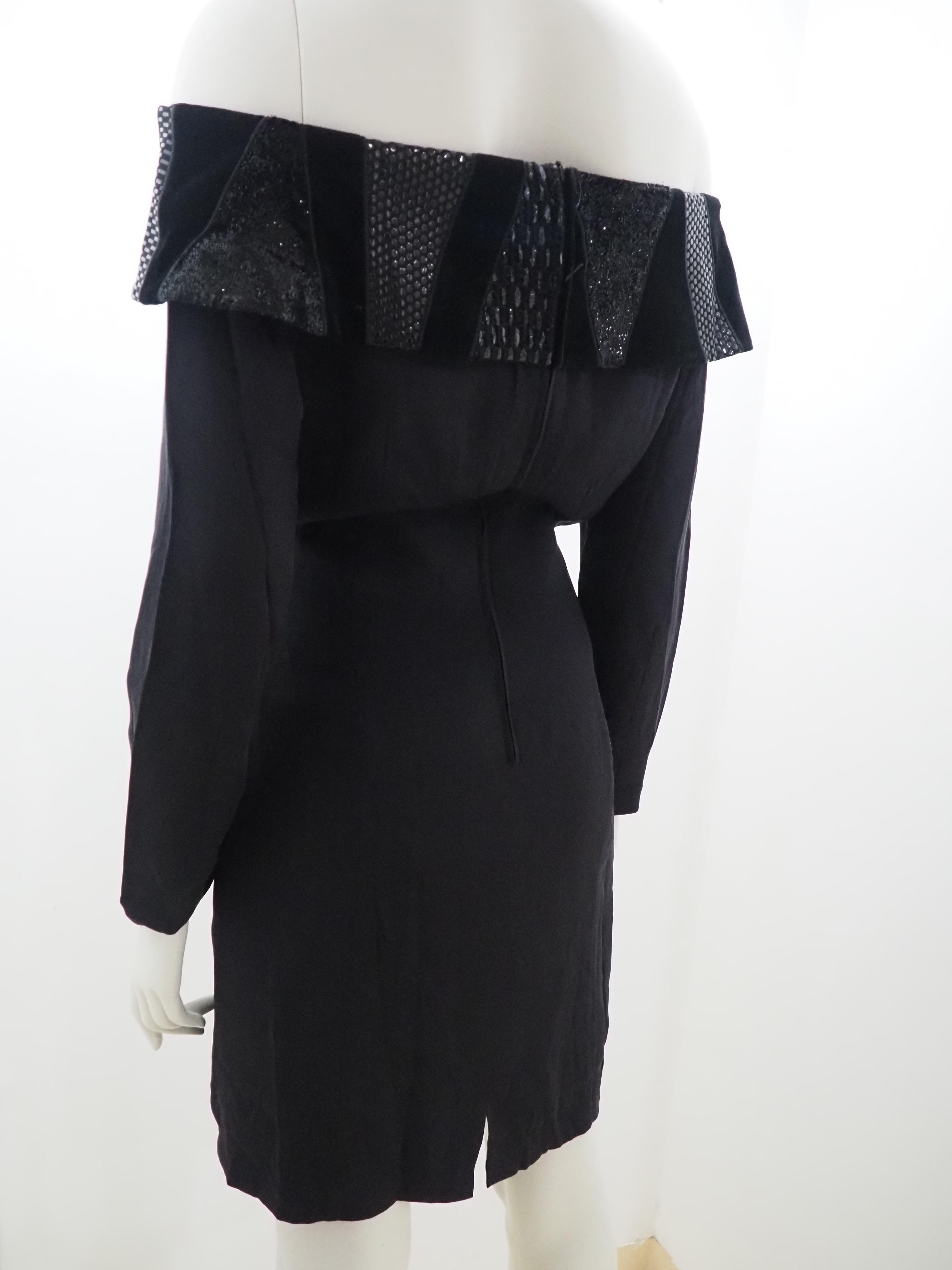Louis Féraud black dress For Sale 3