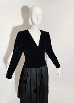 Louis Feraud Black Polka Dot Dress