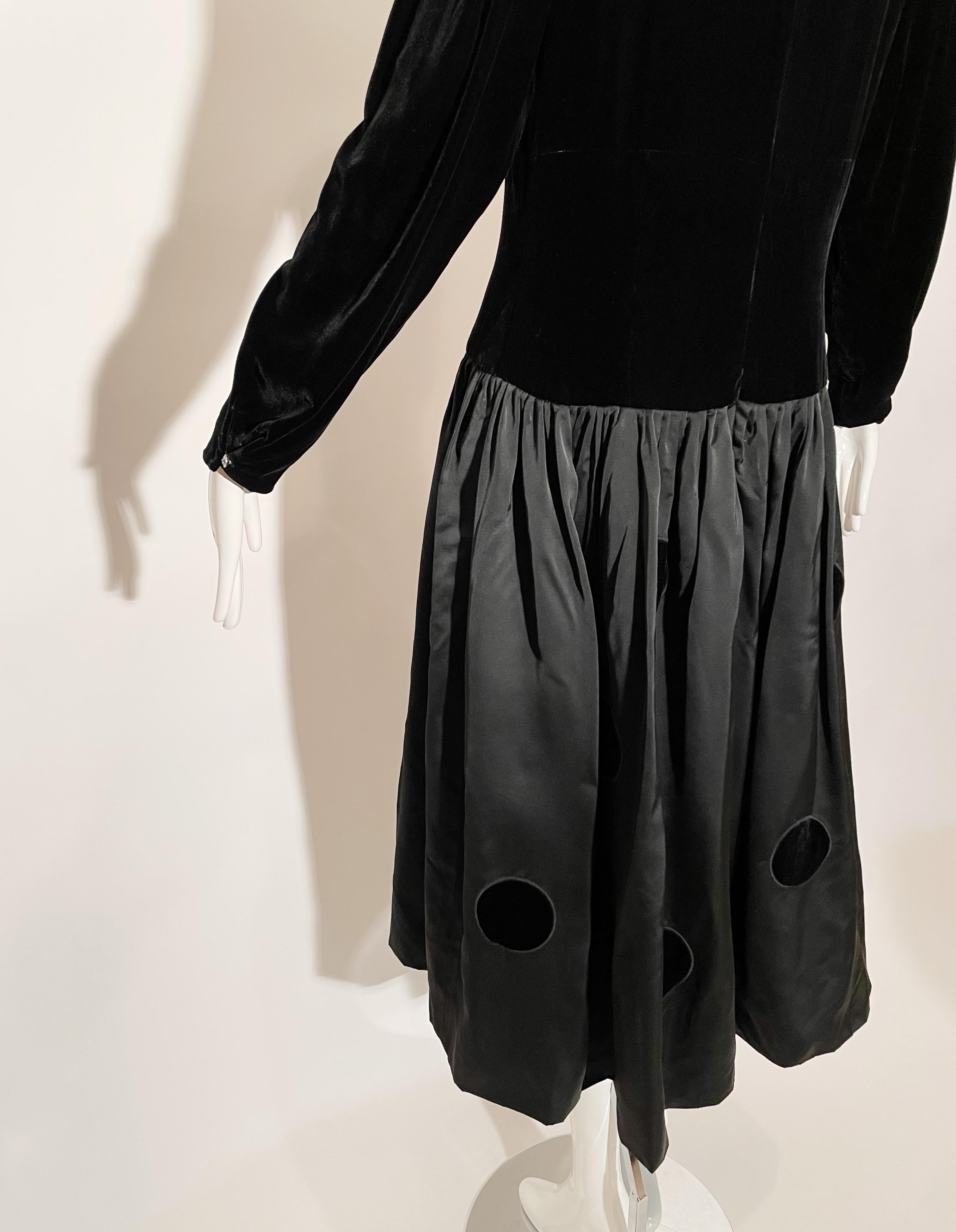 Louis Feraud Black Polka Dot Dress  For Sale 2