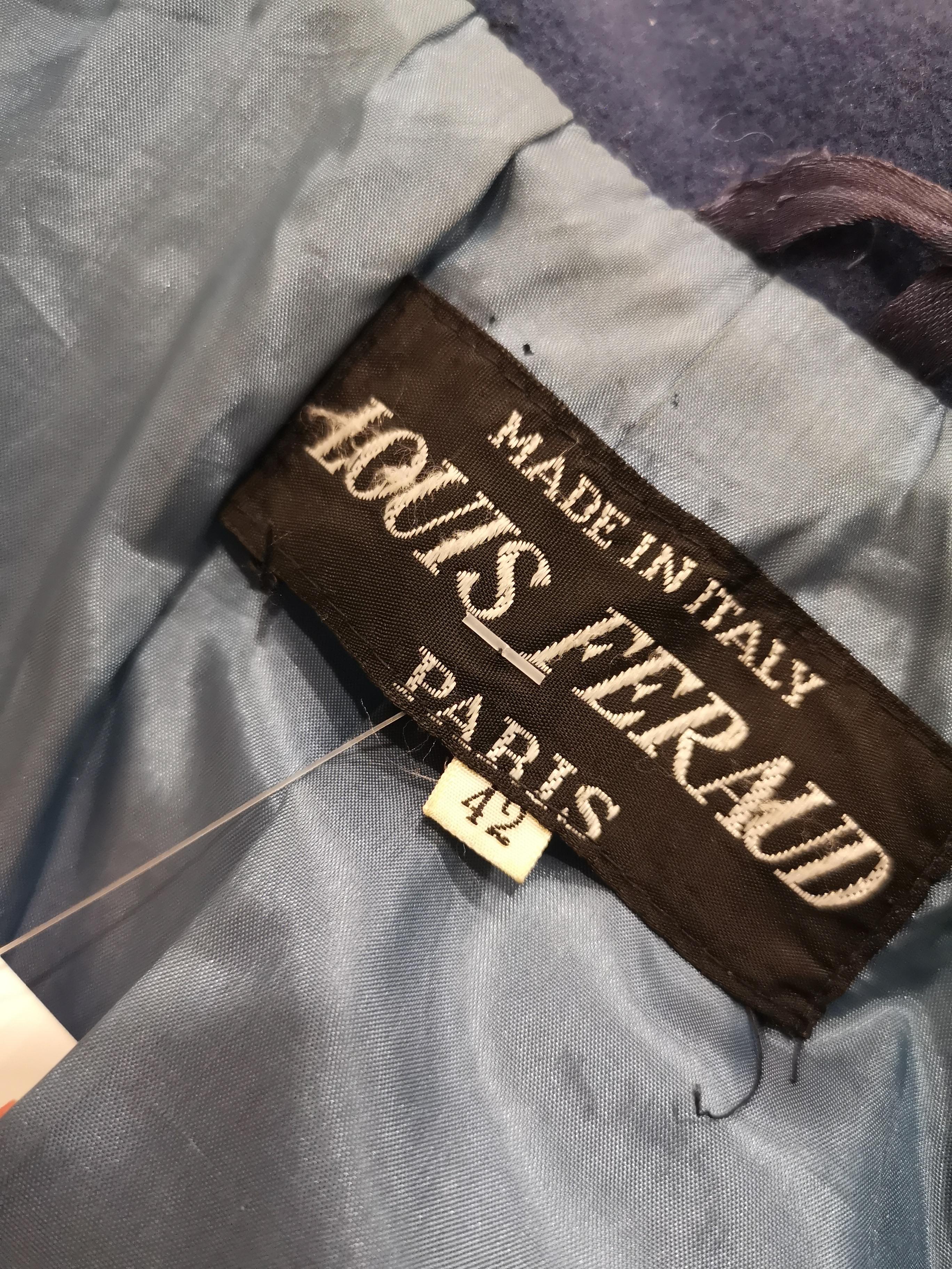 Louis Feraud blue wool coat For Sale 2