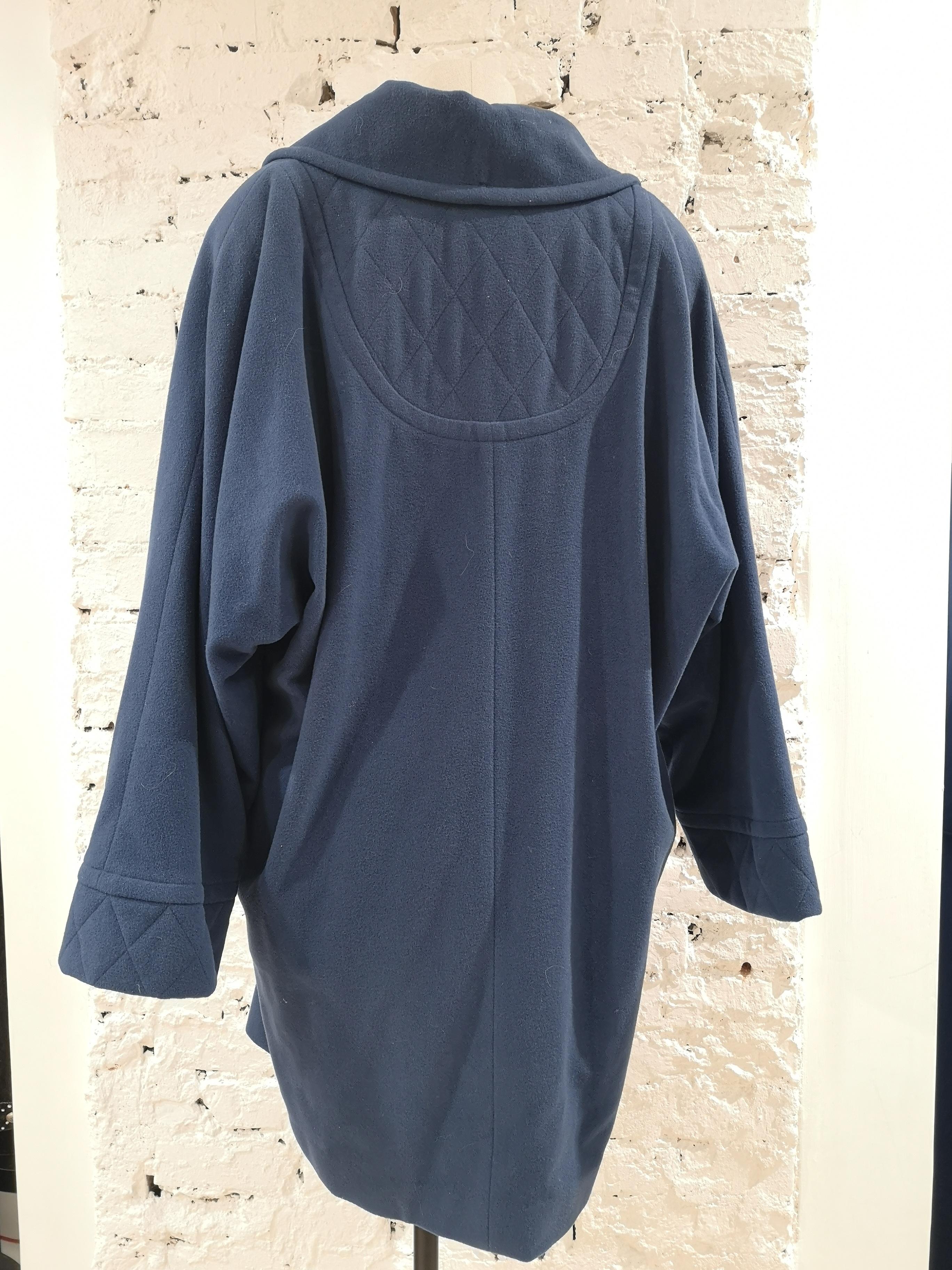 Women's Louis Feraud blue wool coat For Sale