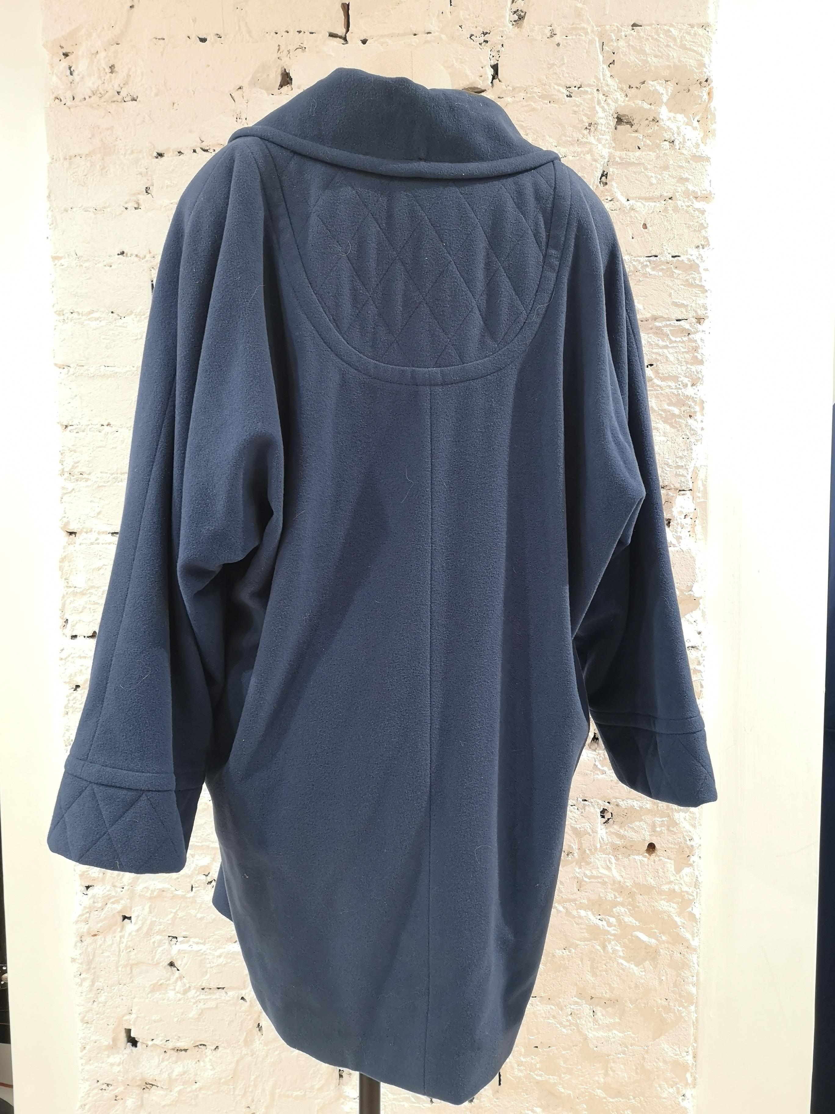 Louis Feraud blue wool coat For Sale 1