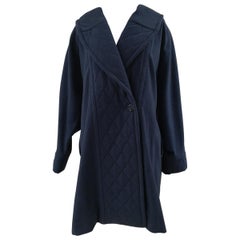 Vintage Louis Feraud blue wool coat