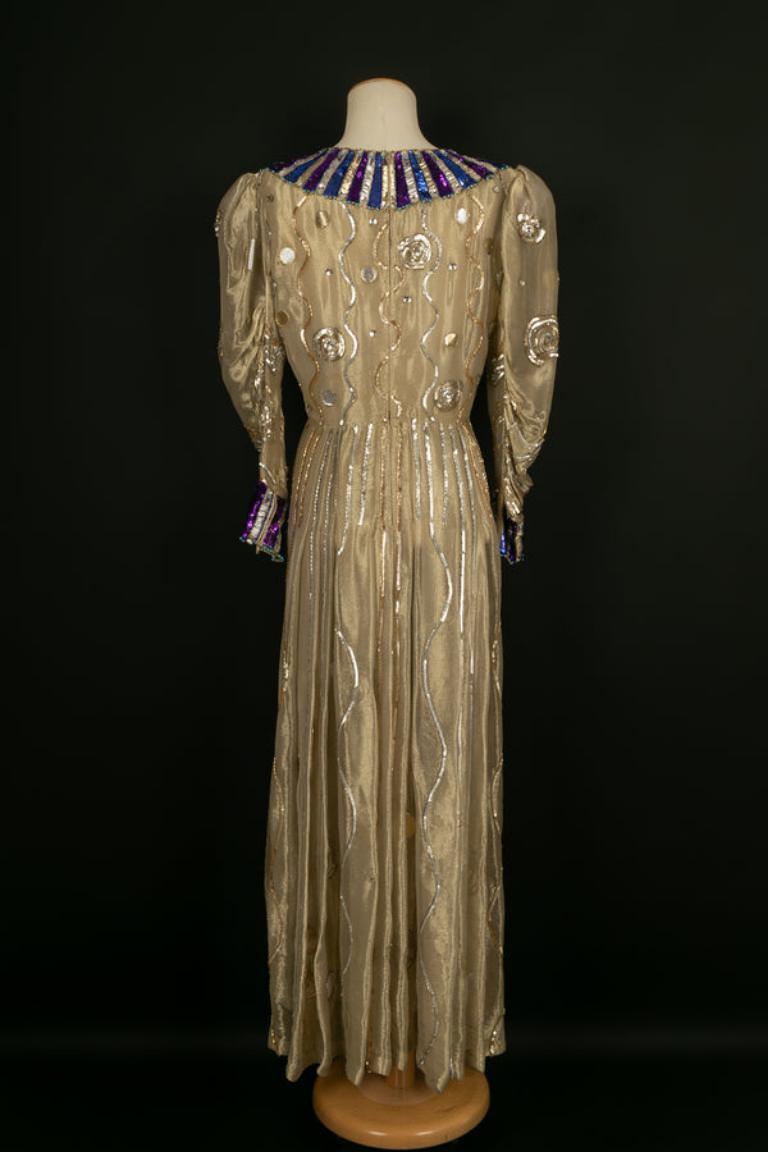 Louis Féraud Dress and Pants Haute Couture Fall, 1982/83 In Good Condition In SAINT-OUEN-SUR-SEINE, FR