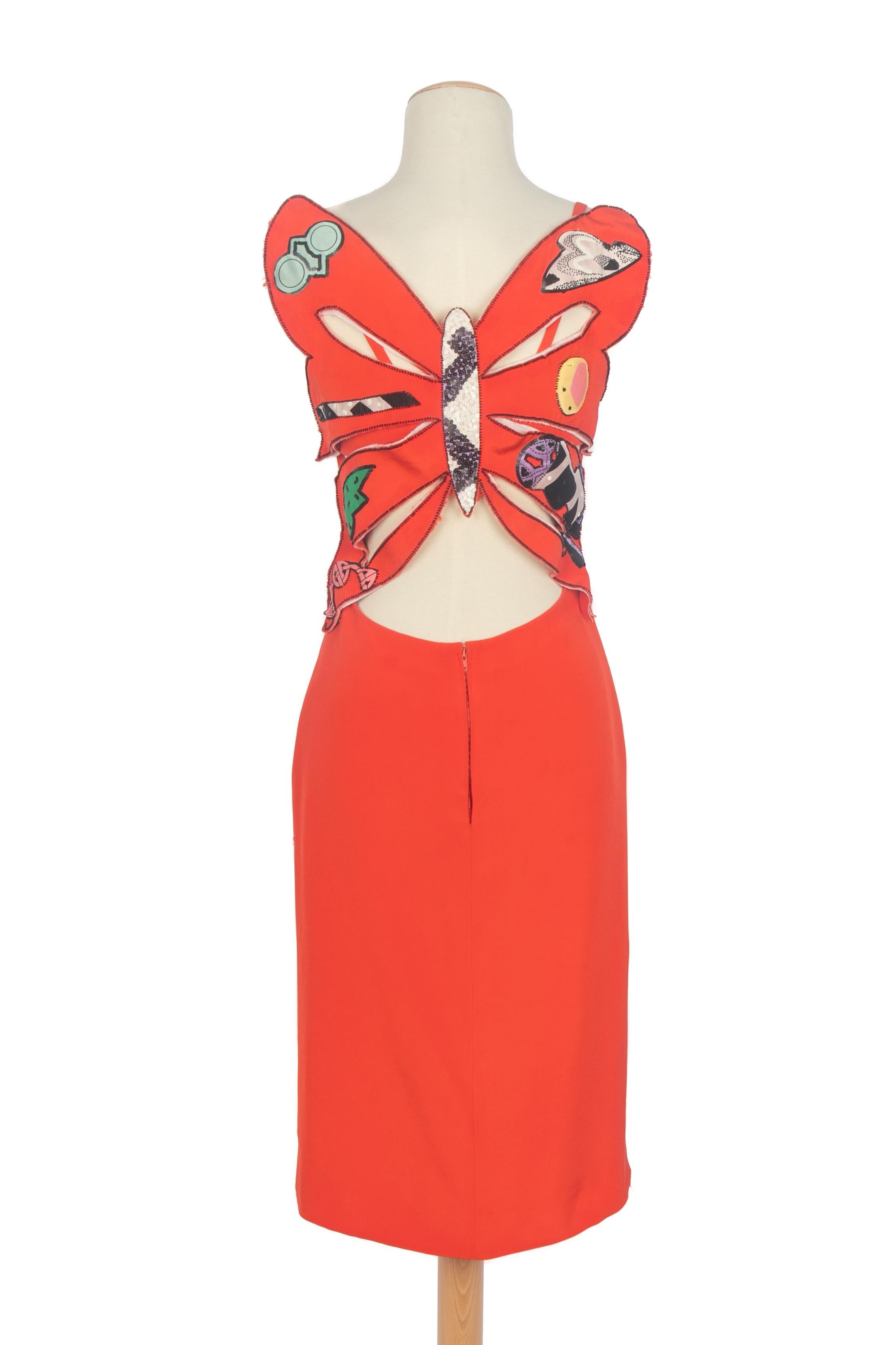 Robe 'Butterfly' de Louis Feraud Haute Couture Printemps-Eté 1986 Pour femmes en vente