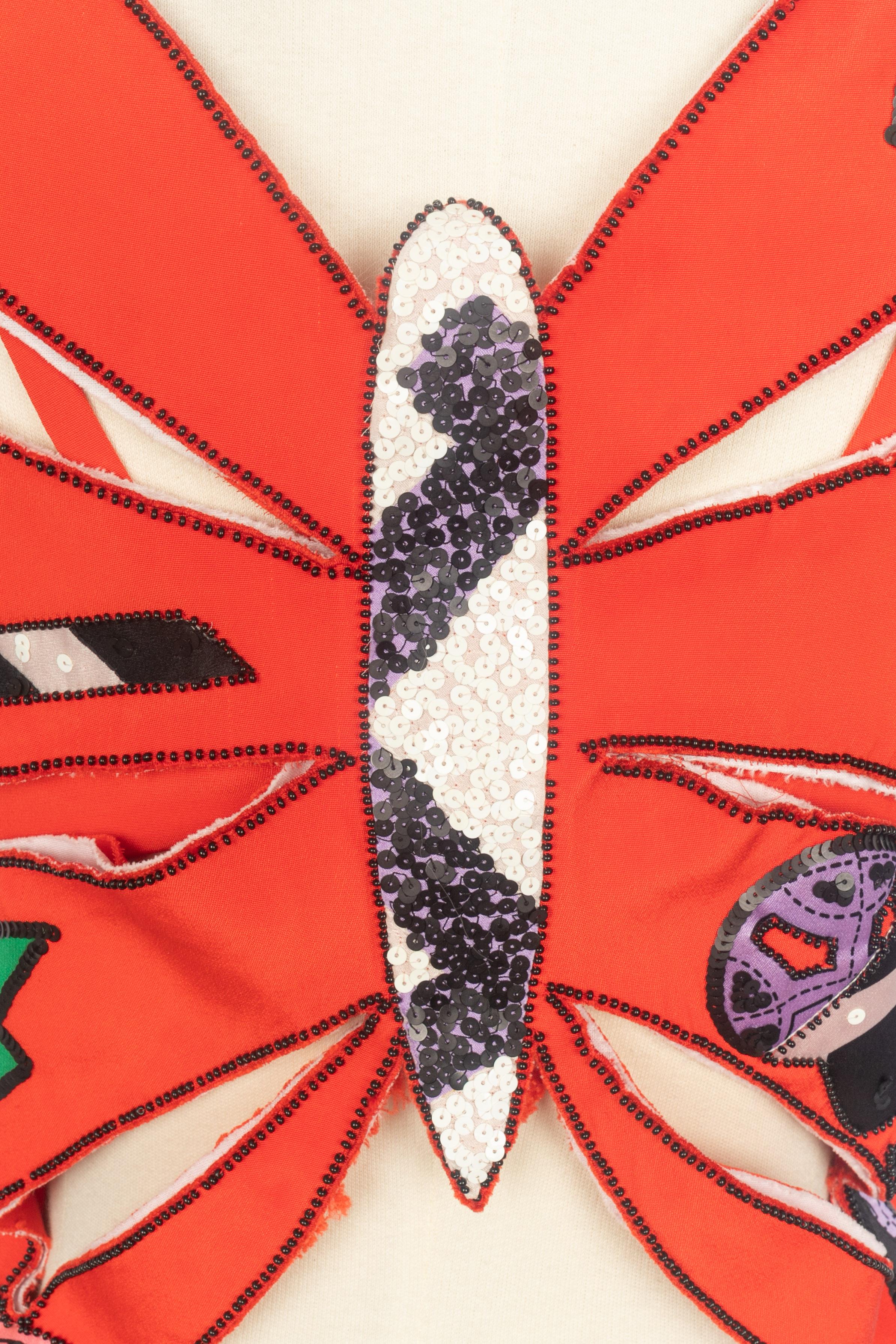 Robe 'Butterfly' de Louis Feraud Haute Couture Printemps-Eté 1986 en vente 1