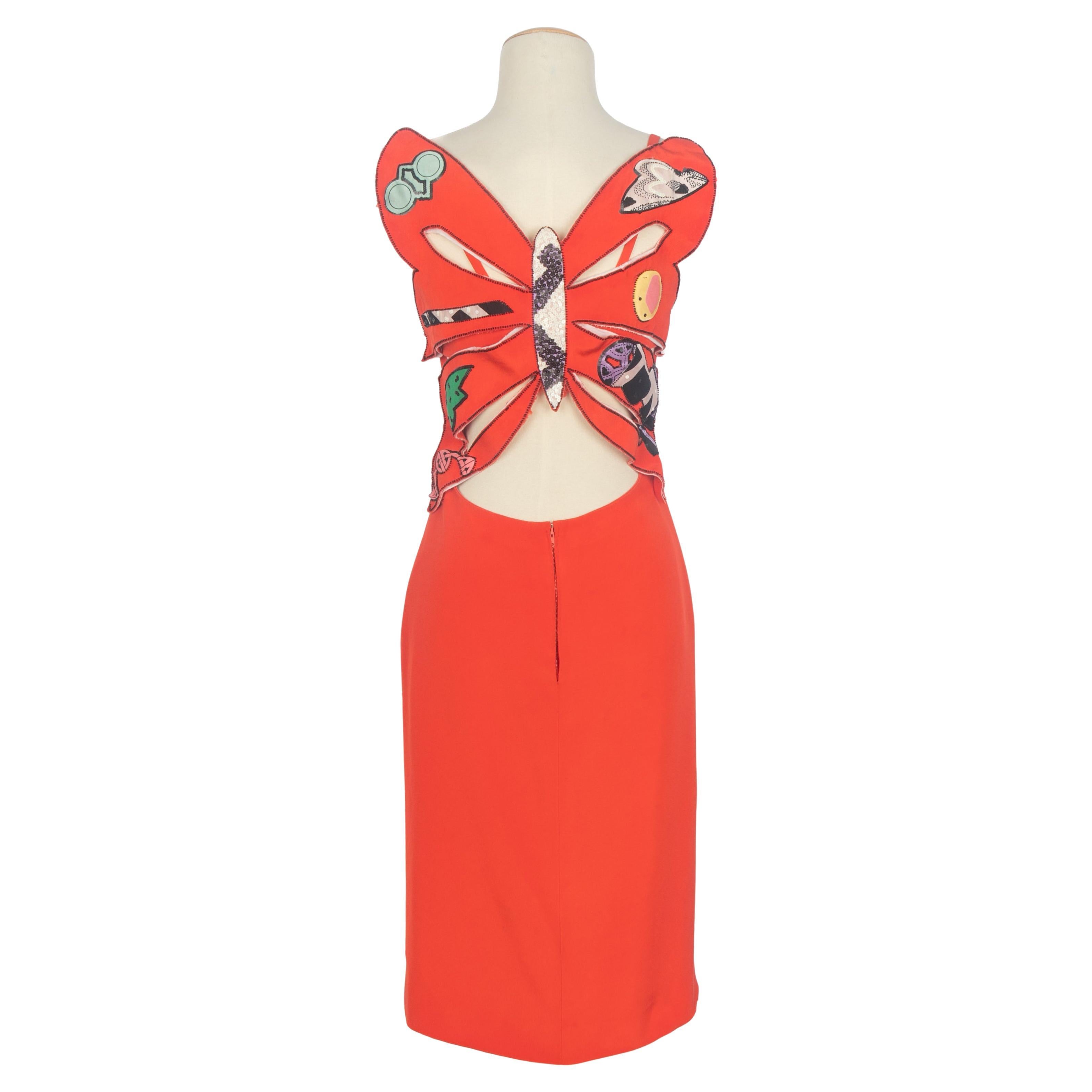 Robe 'Butterfly' de Louis Feraud Haute Couture Printemps-Eté 1986 en vente