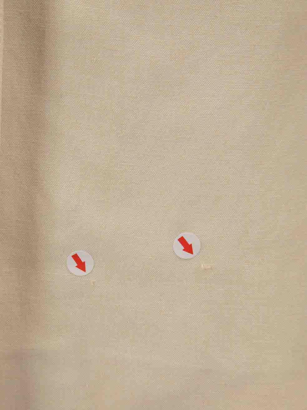 Louis Féraud Ecru Button Detail Midi Skirt Size M For Sale 1